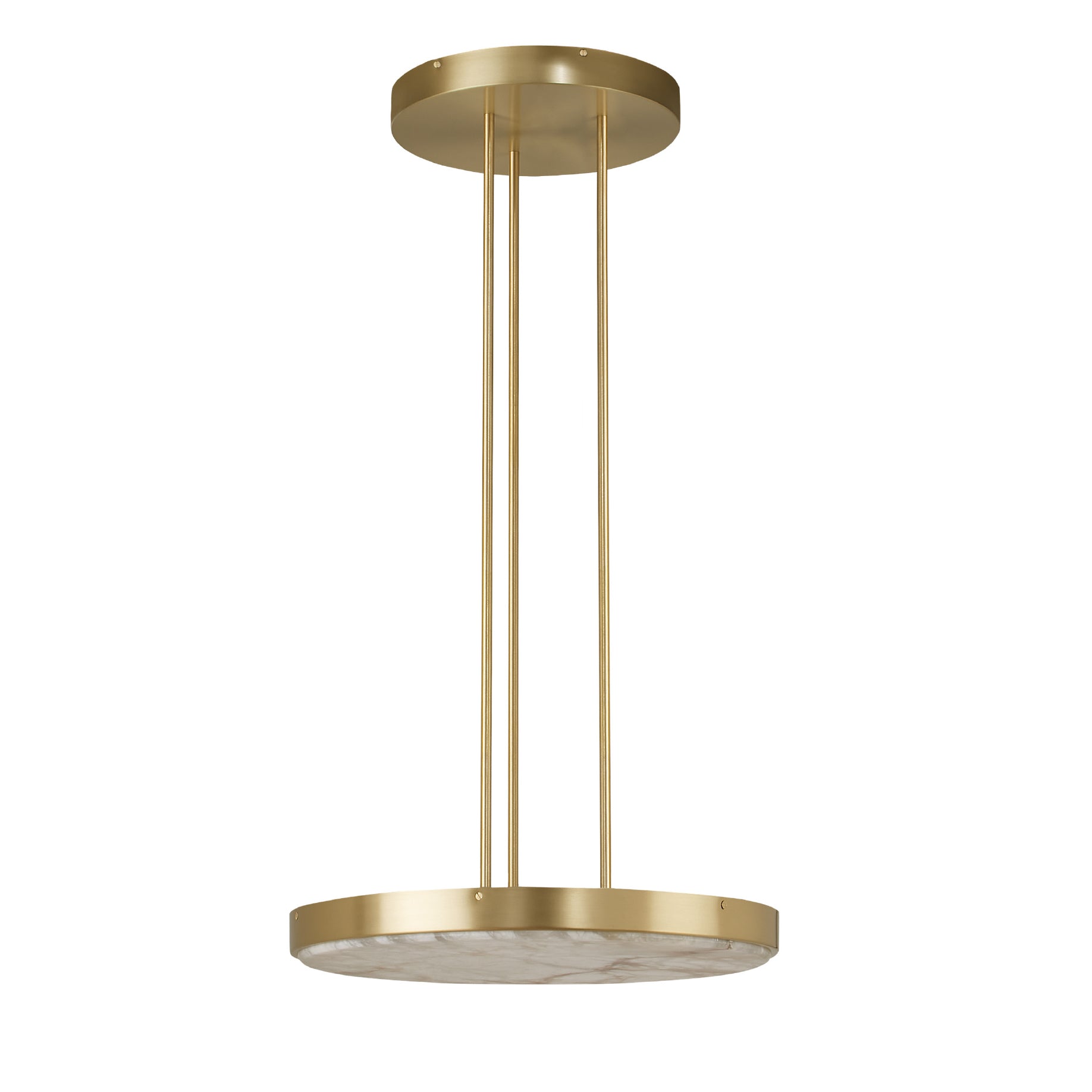 CTO Lighting - Anvers Pendant Light - Satin Brass and Alabaster Stone – EB London