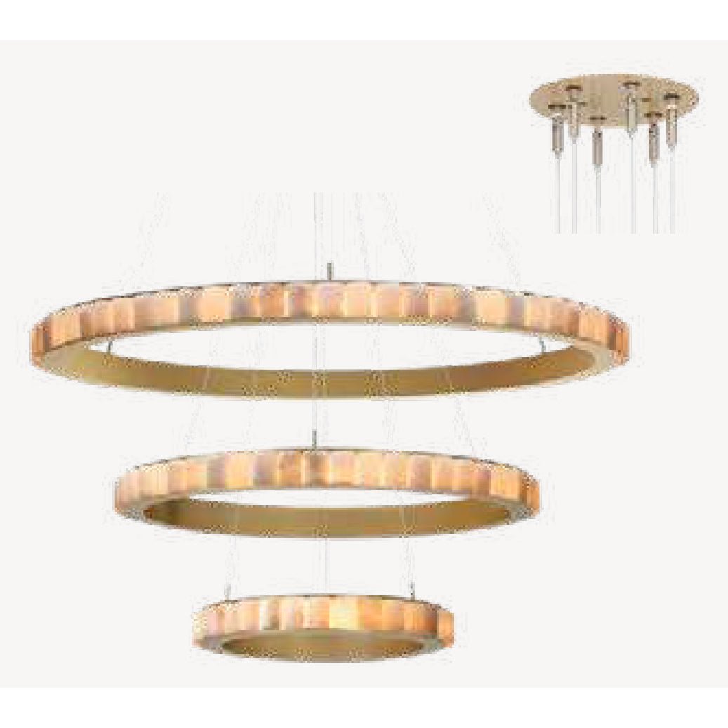 CTO Lighting - Avalon Triple Chandelier with Ceiling Mounting Plate - EB London