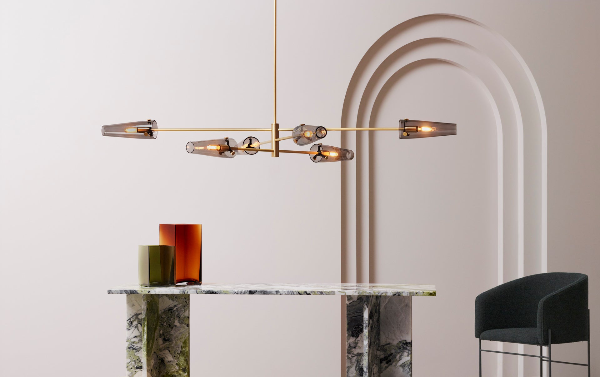 CTO Lighting - Axis Pendant Light - Satin Brass and Bronze – EB London