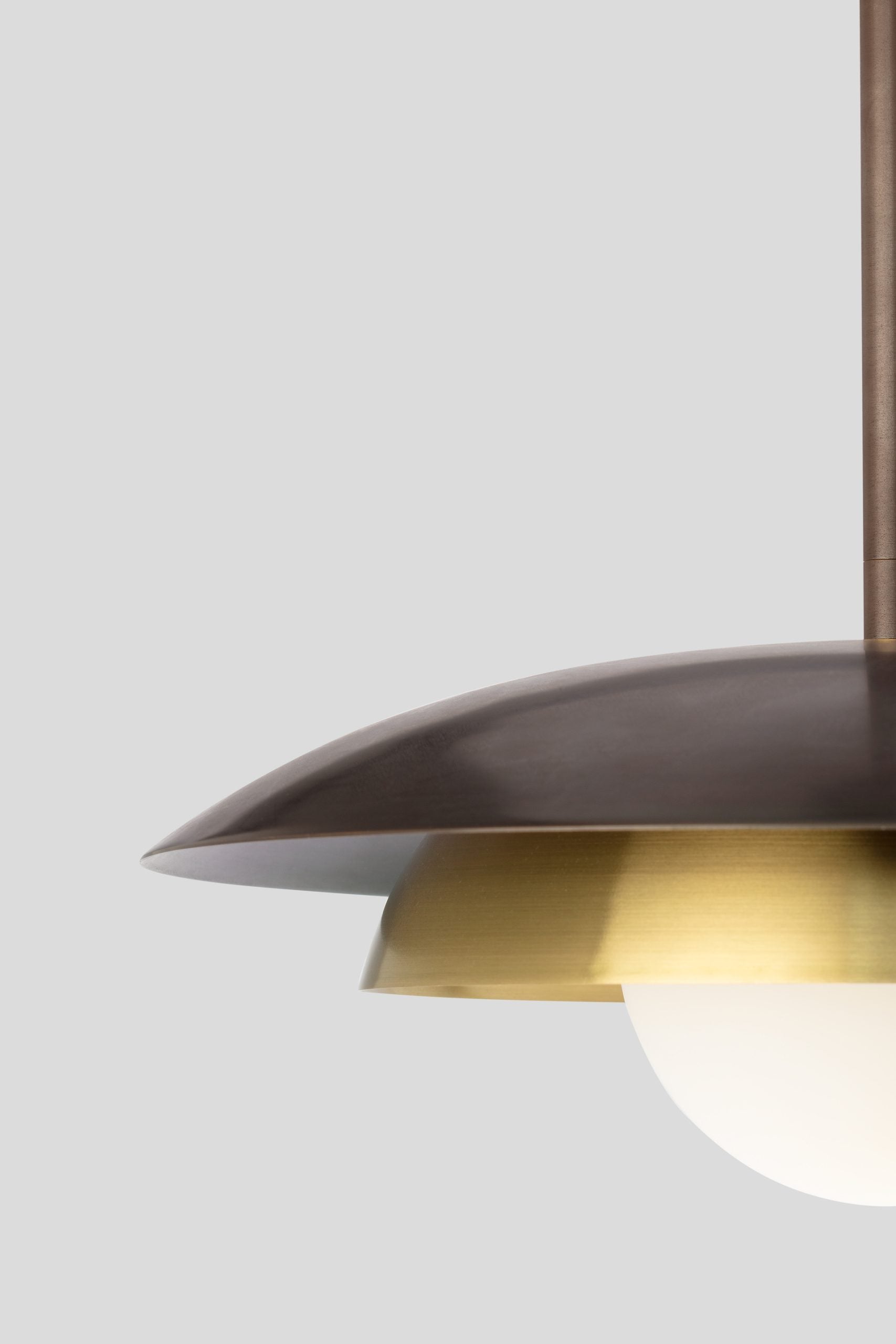 CTO Lighting - Carapace Pendant Light - Bronze with Satin Brass - EB London