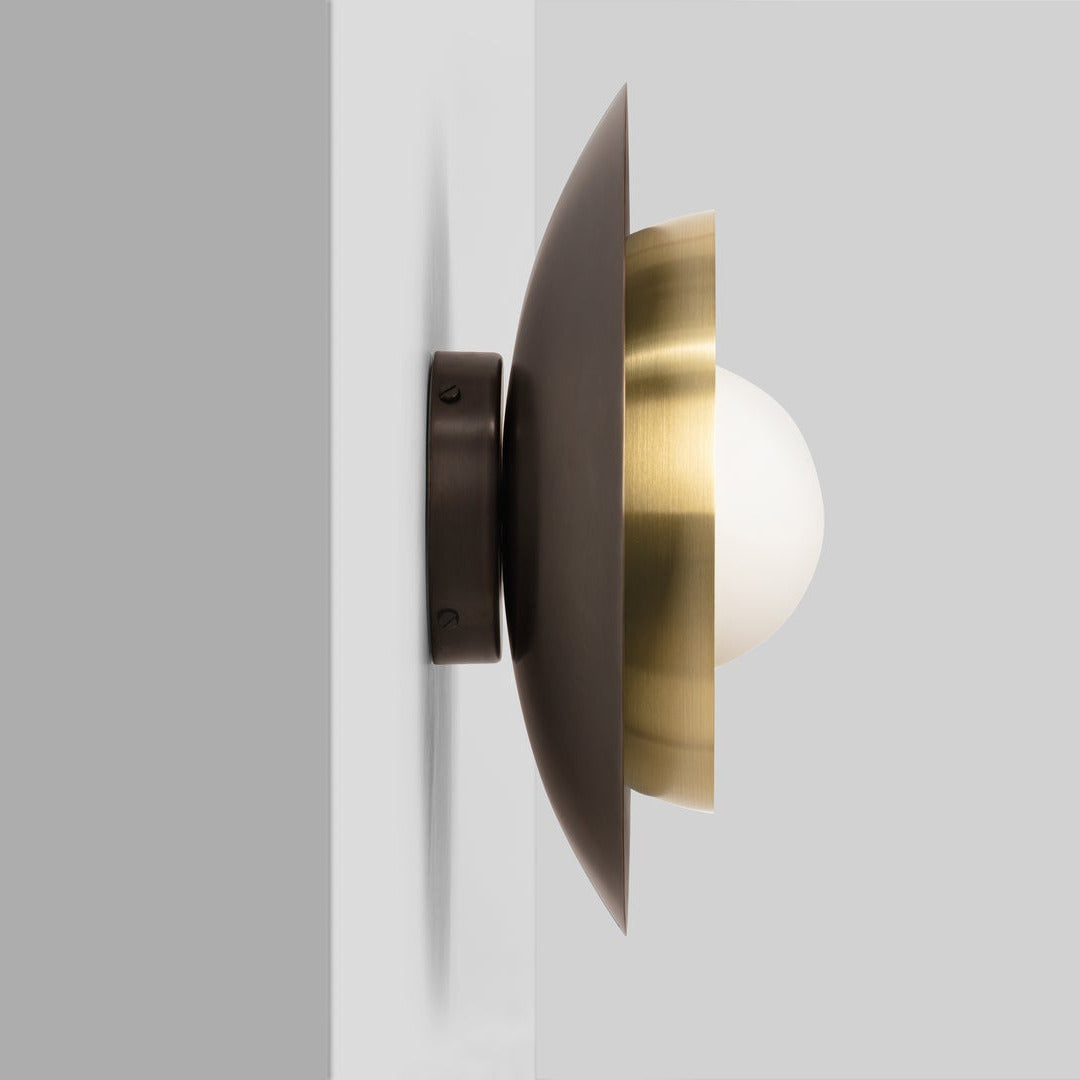 CTO Lighting - Carapace Wall Light - Bronze with Satin Brass – EB London