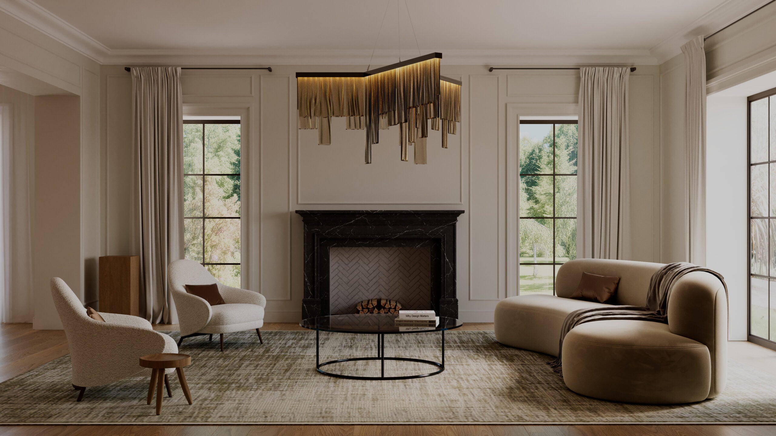 CTO Lighting - Cascata Chandelier Ceiling Rose - EB London