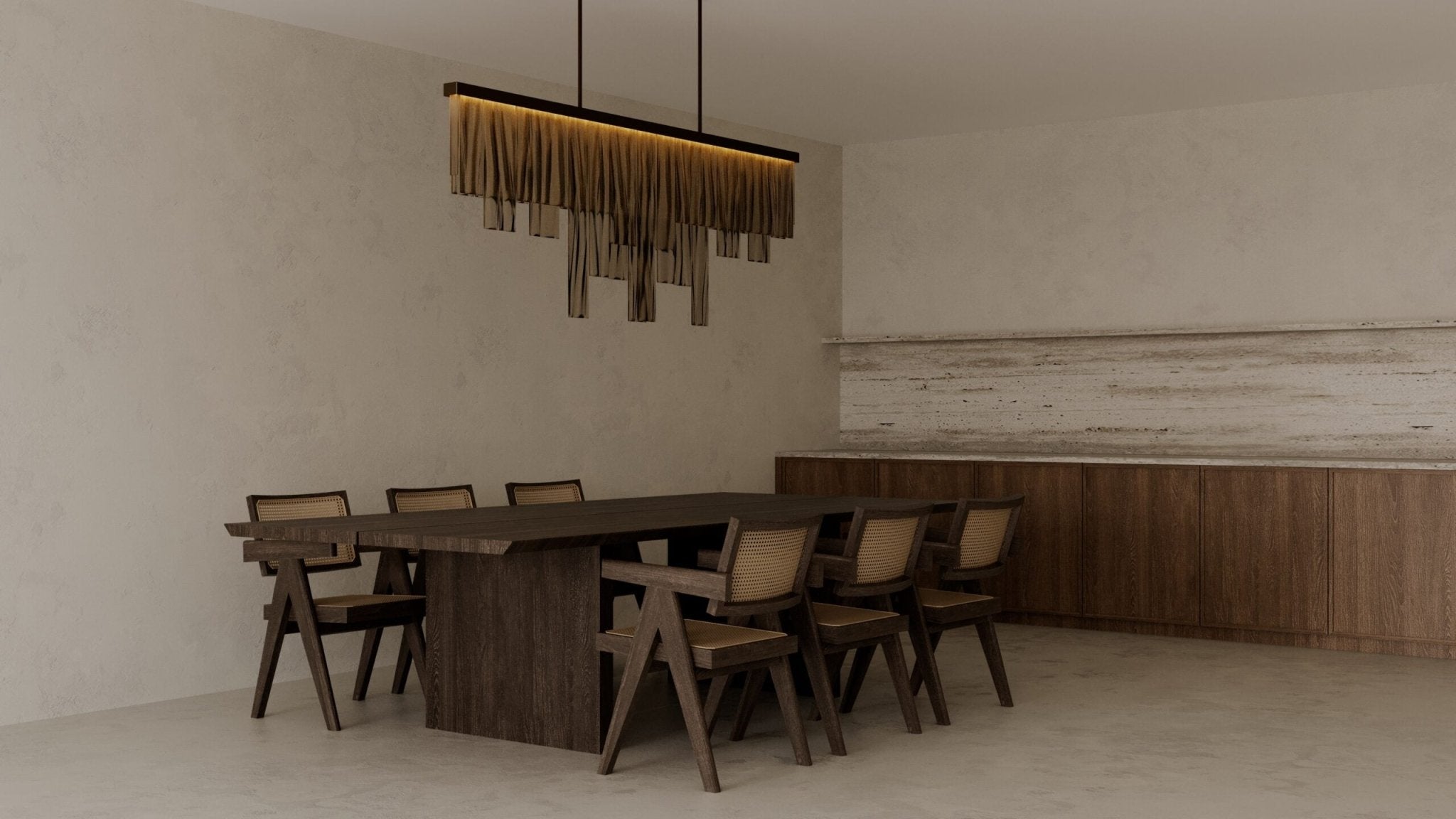 CTO Lighting - Cascata Long Chandelier (Ceiling Rose) - EB London