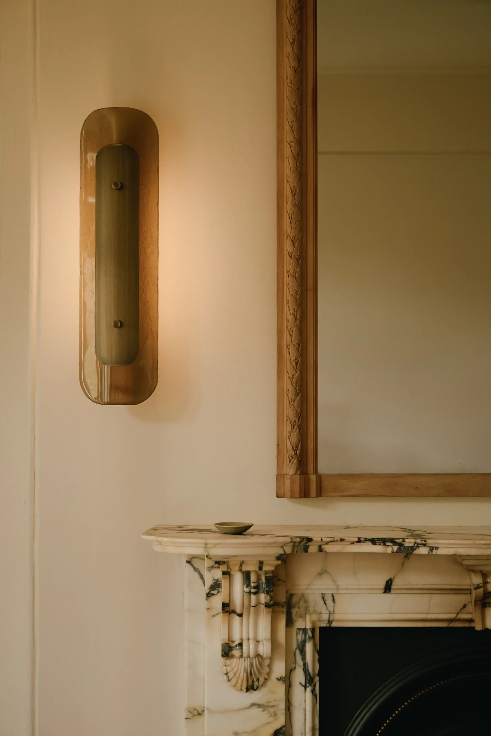 CTO Lighting - Contour Wall Light - Antique Bronze with Clear and Bronze Kiln Glass - EB London