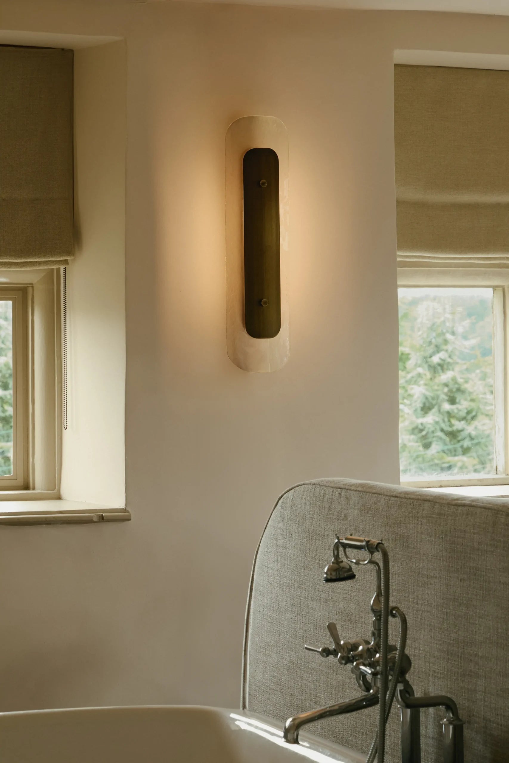 CTO Lighting - Contour Wall Light - Antique Bronze with Clear and Bronze Kiln Glass - EB London