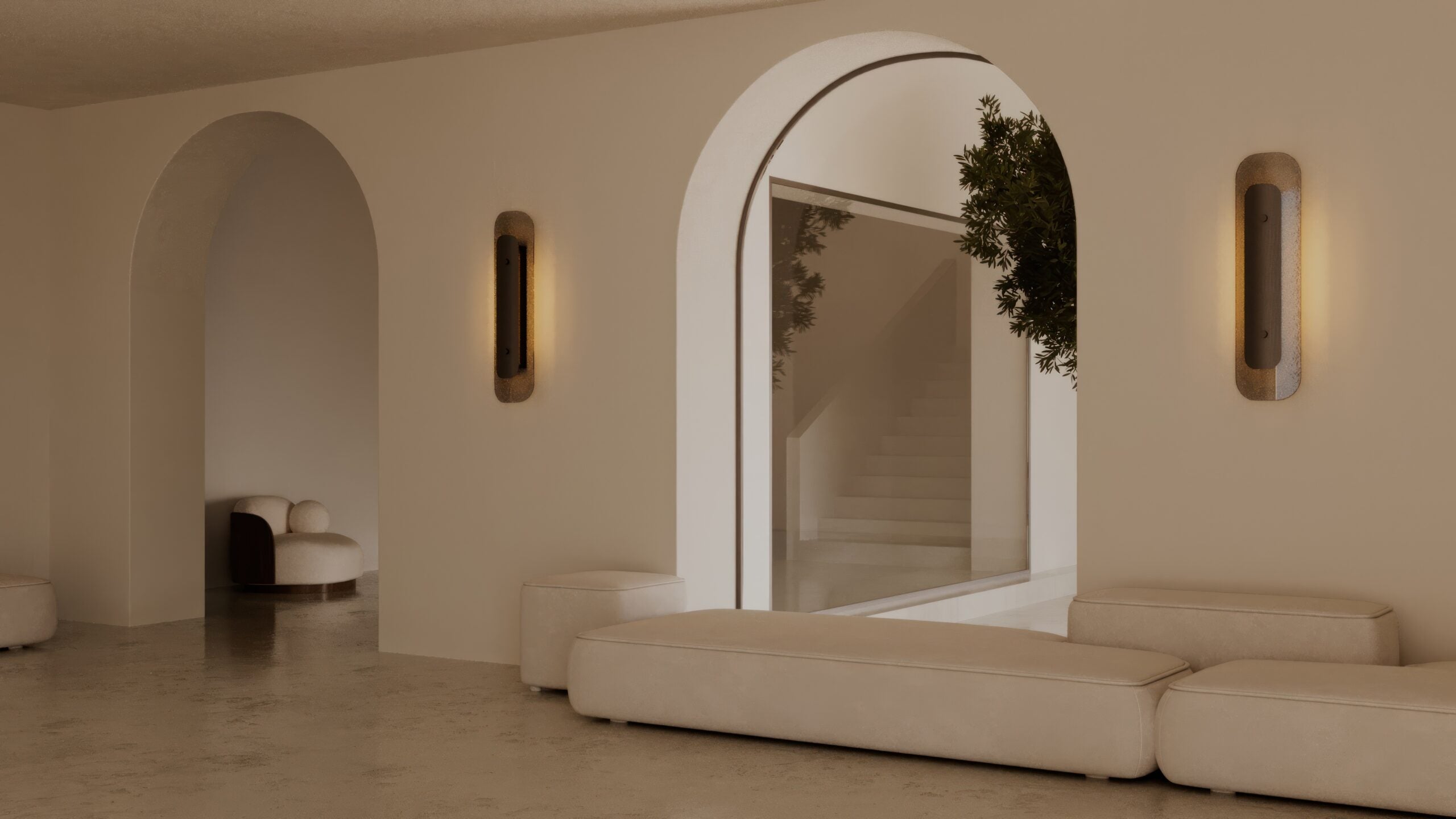 CTO Lighting - Contour Wall Light - Antique Bronze with Clear and Bronze Kiln Glass - EB London