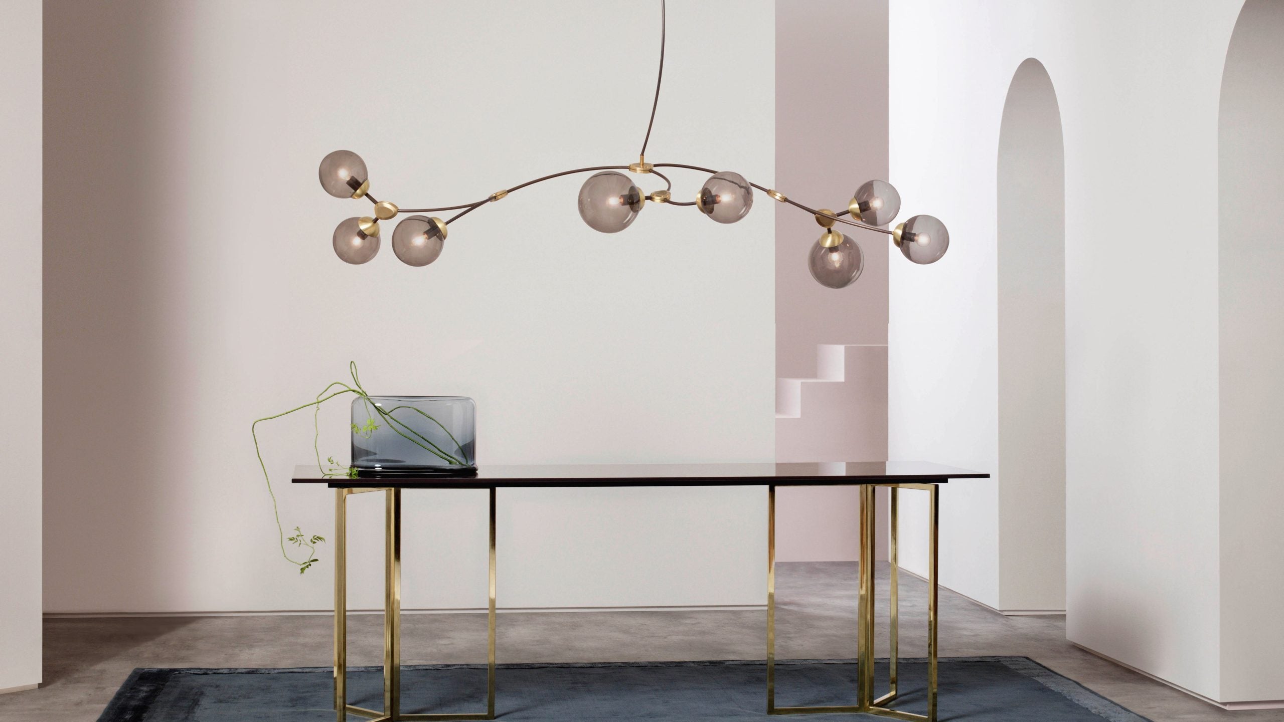 CTO Lighting - IVY Pendant 8 Light - Bronze and Satin Detailing - EB London