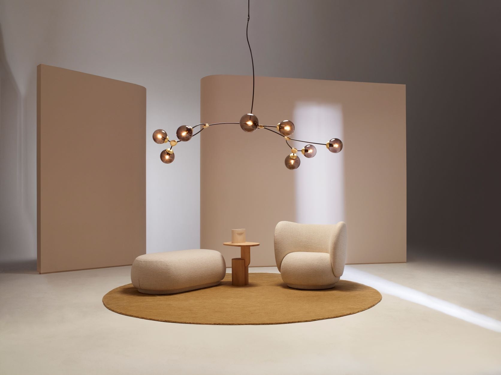 CTO Lighting - IVY Pendant 8 Light - Bronze and Satin Detailing - EB London