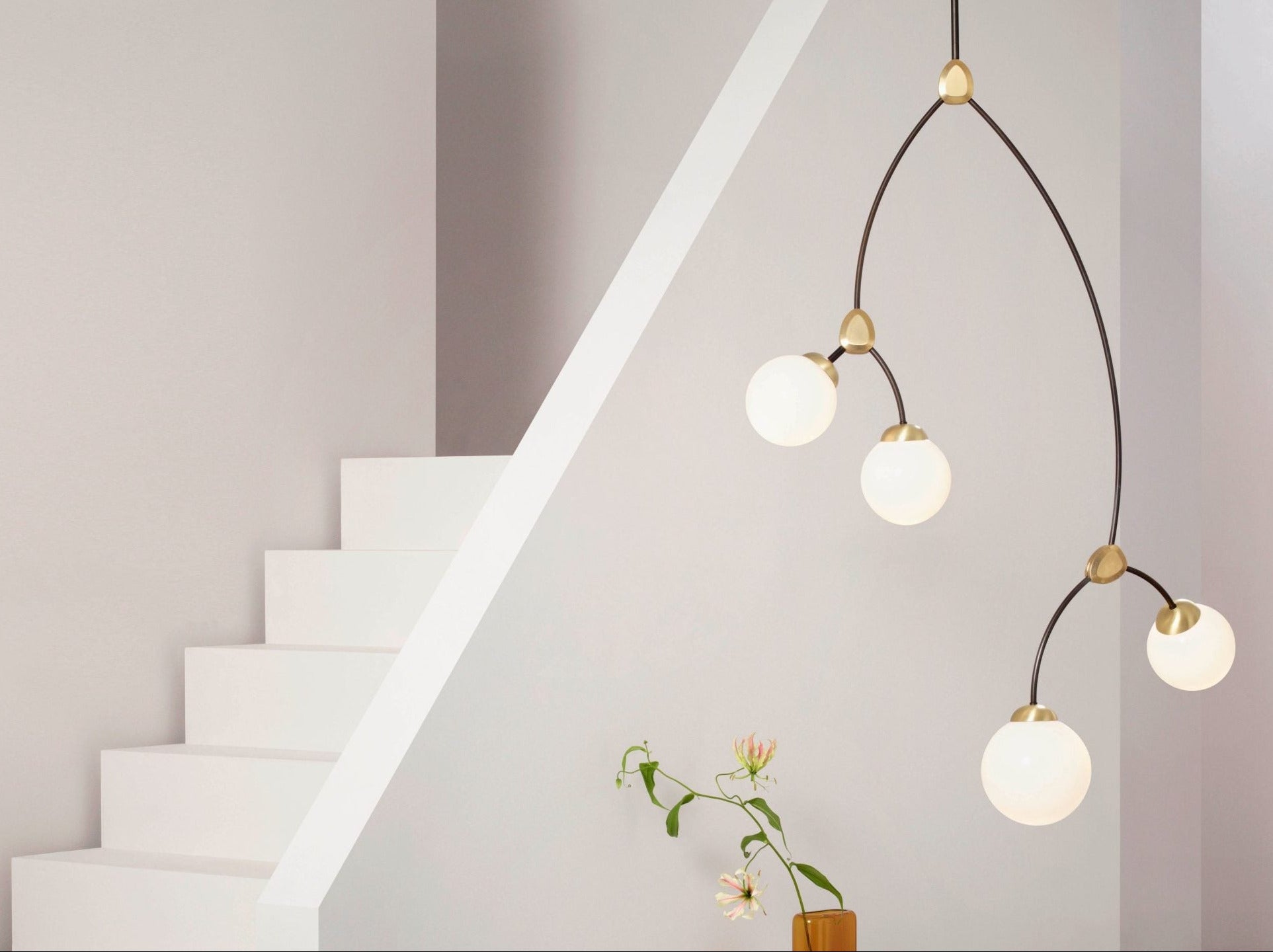 CTO Lighting - IVY Pendant 4 Light - Bronze and Satin Detailing - EB London