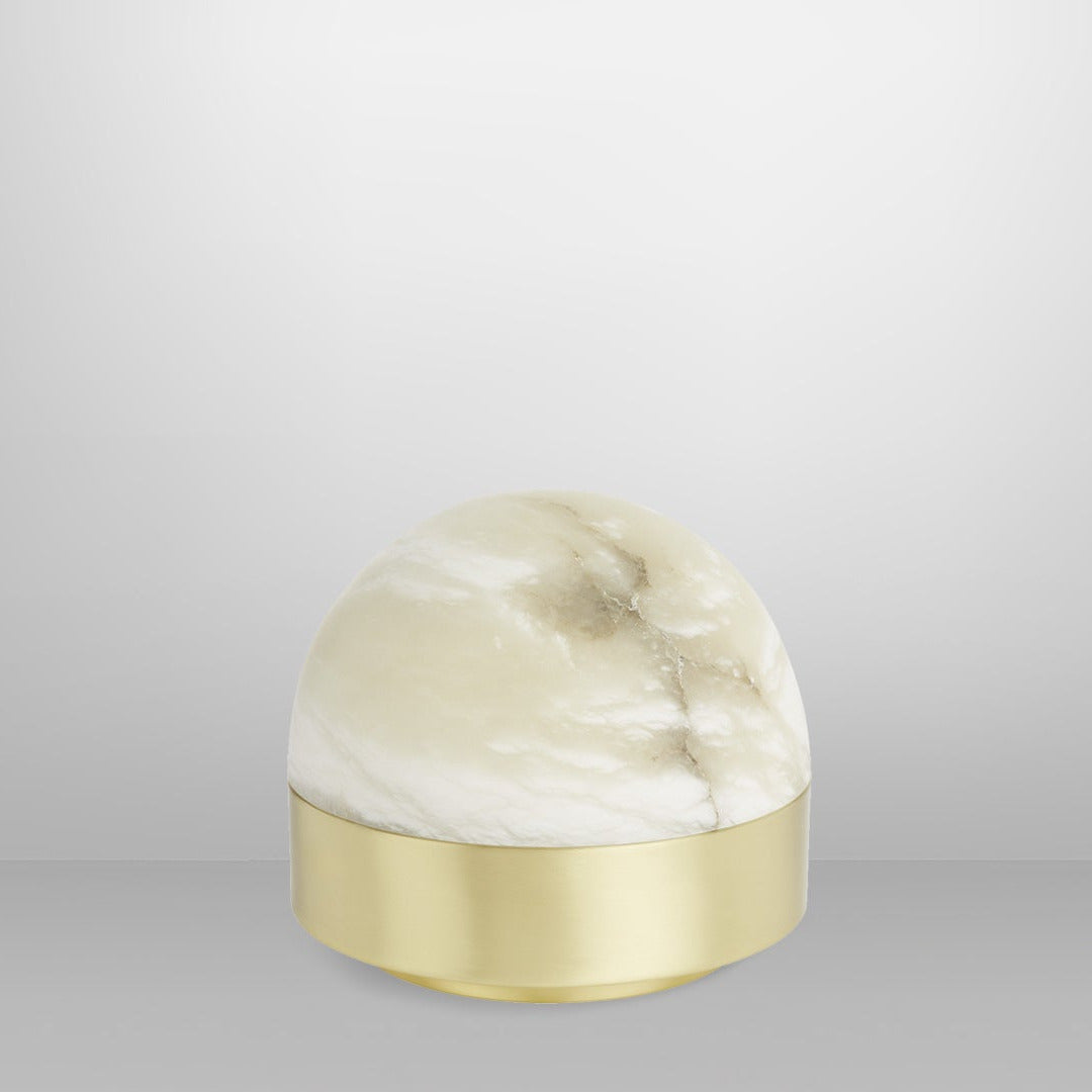 CTO Lighting - Lucid Table Light - Honed Alabaster with Metal detailing - EB London