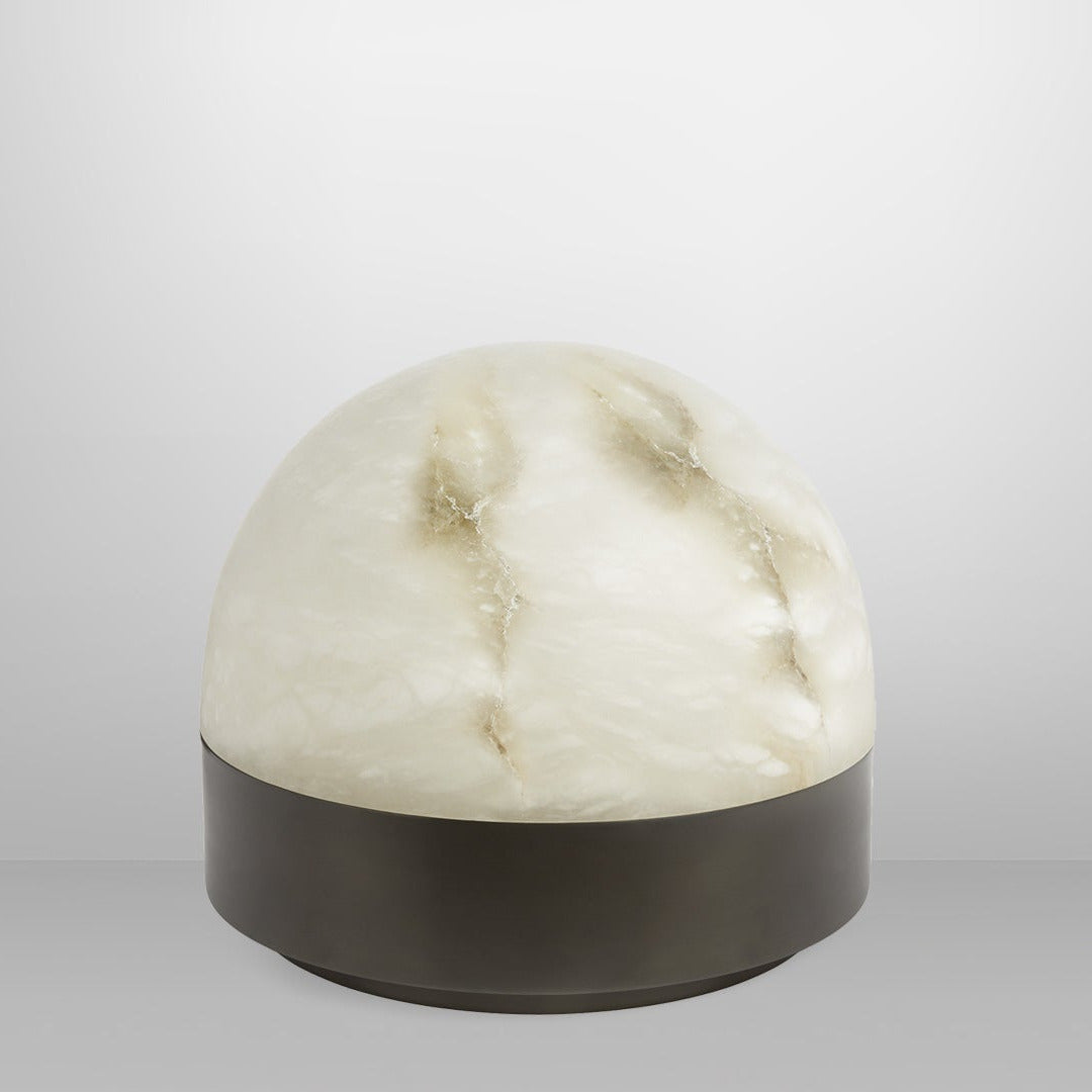 CTO Lighting - Lucid Table Light - Honed Alabaster with Metal detailing - EB London
