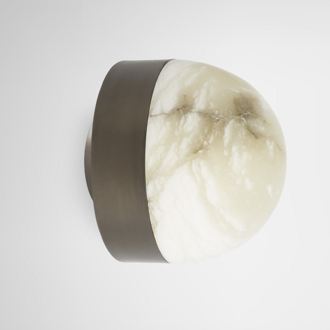 CTO Lighting - Lucid Wall Light - Honed Alabaster with Metal detailing – EB London