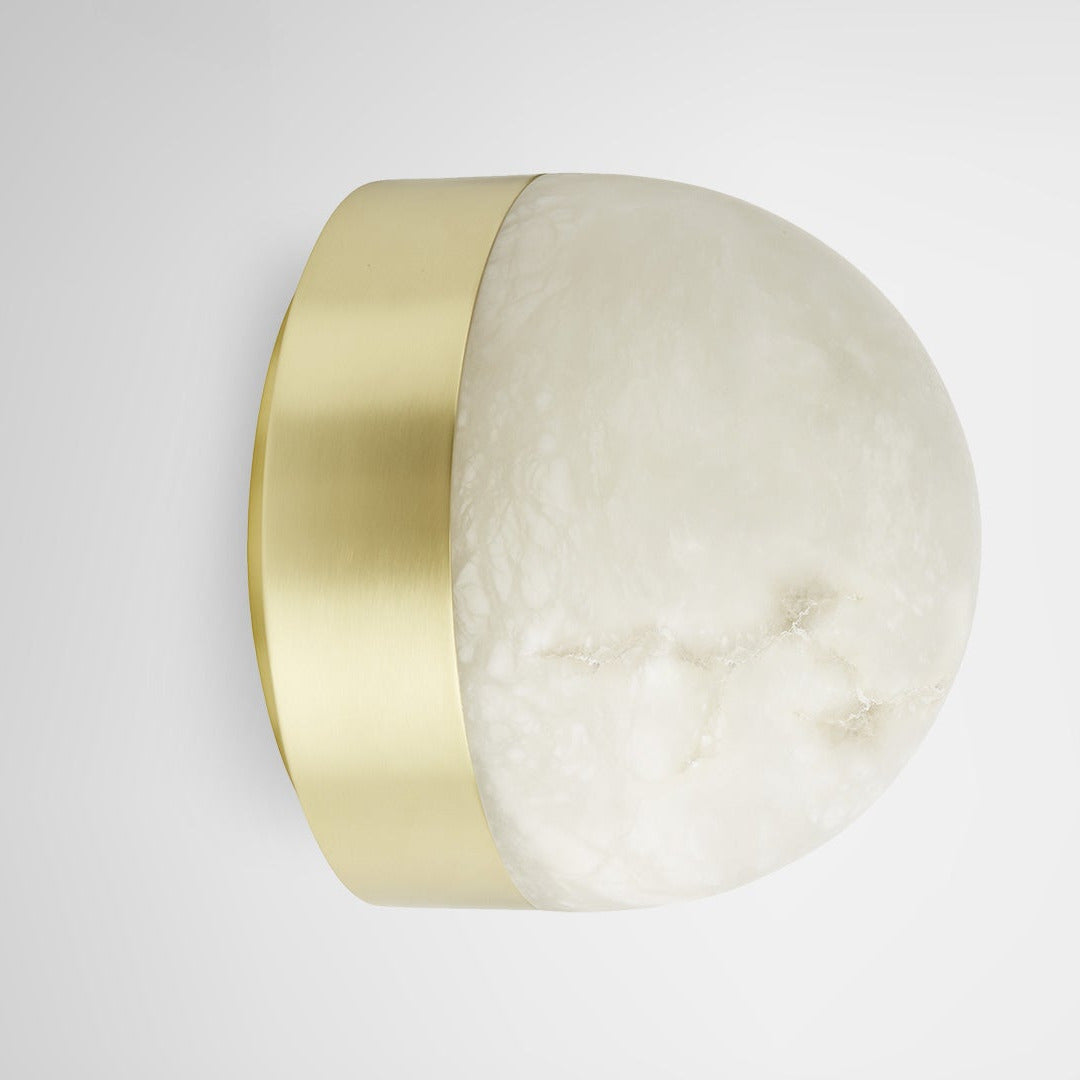 CTO Lighting - Lucid Wall Light - Honed Alabaster with Metal detailing – EB London