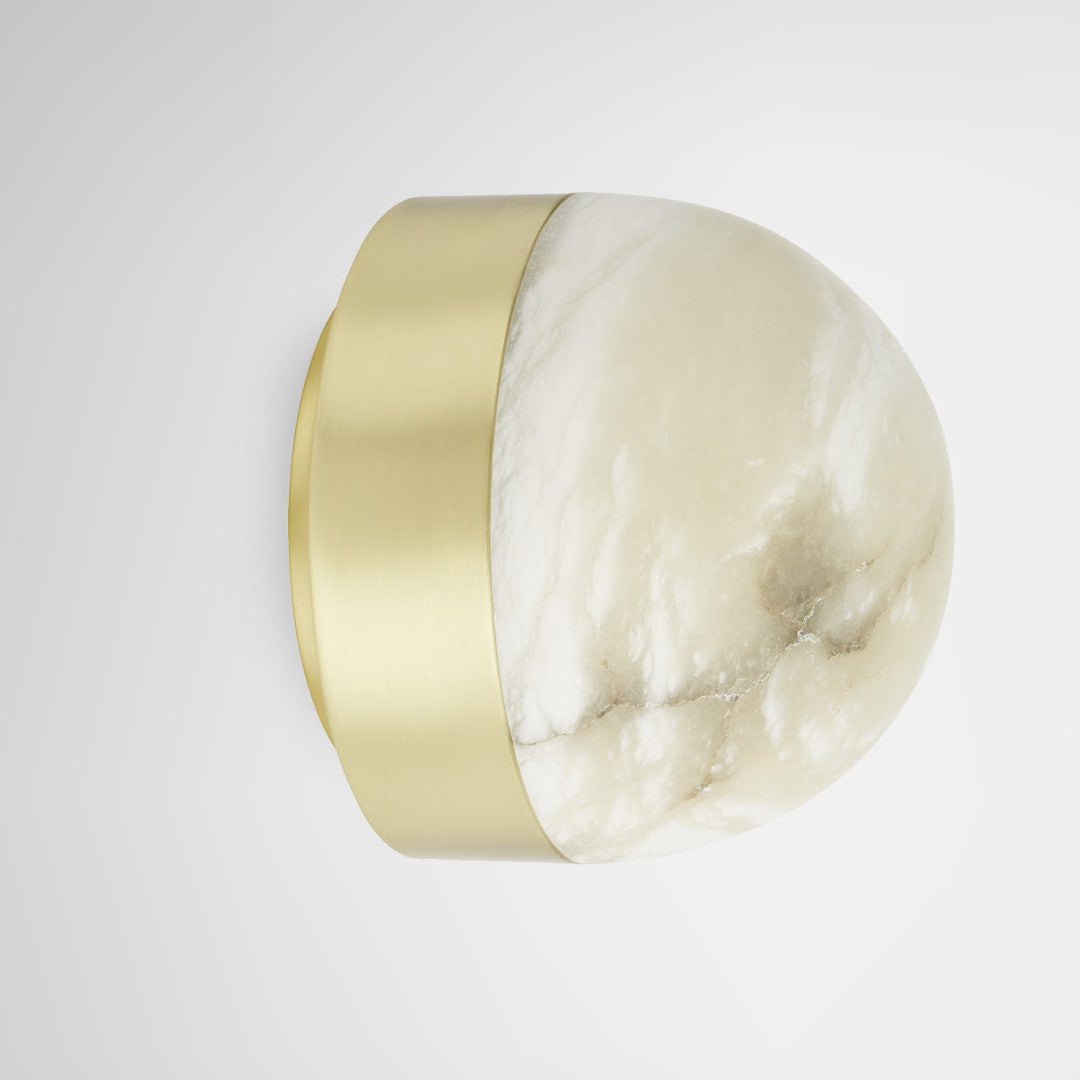 CTO Lighting - Lucid Wall Light - Honed Alabaster with Metal detailing – EB London
