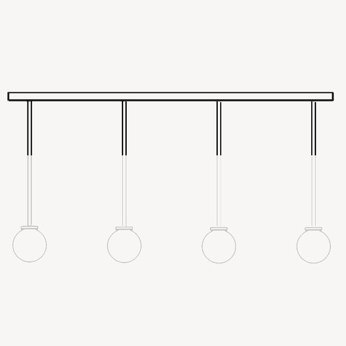 CTO Lighting - Mezzo Pendant Cluster Long Light with Opal Glass Shades -  – EB London