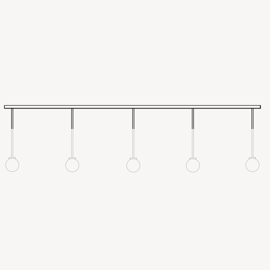 CTO Lighting - Mezzo Pendant Cluster Long Light with Opal Glass Shades -  – EB London