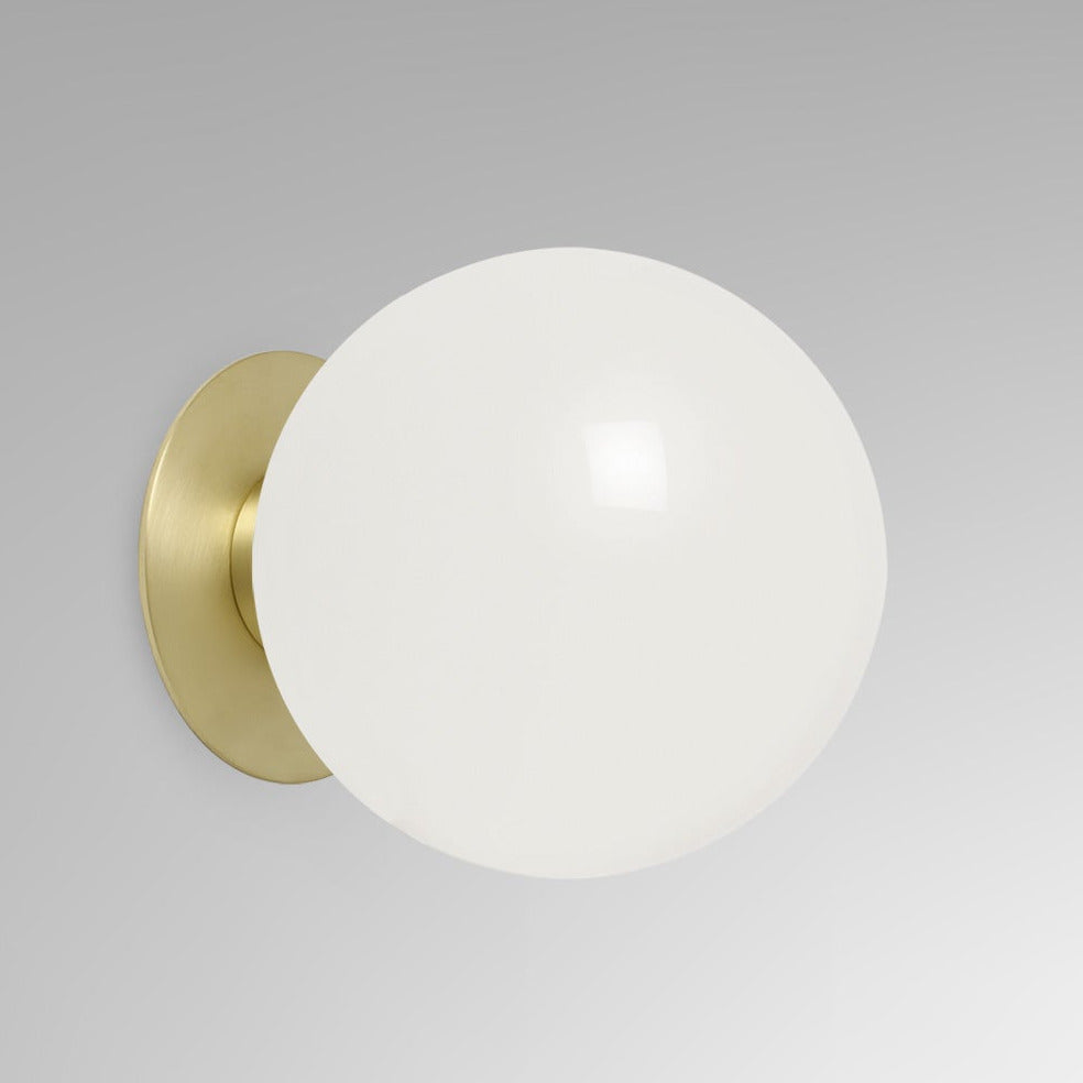 CTO Lighting - Mezzo Wall Bathroom Light - Opal Glass Shades with Antique Bronze and Satin Brass - EB London