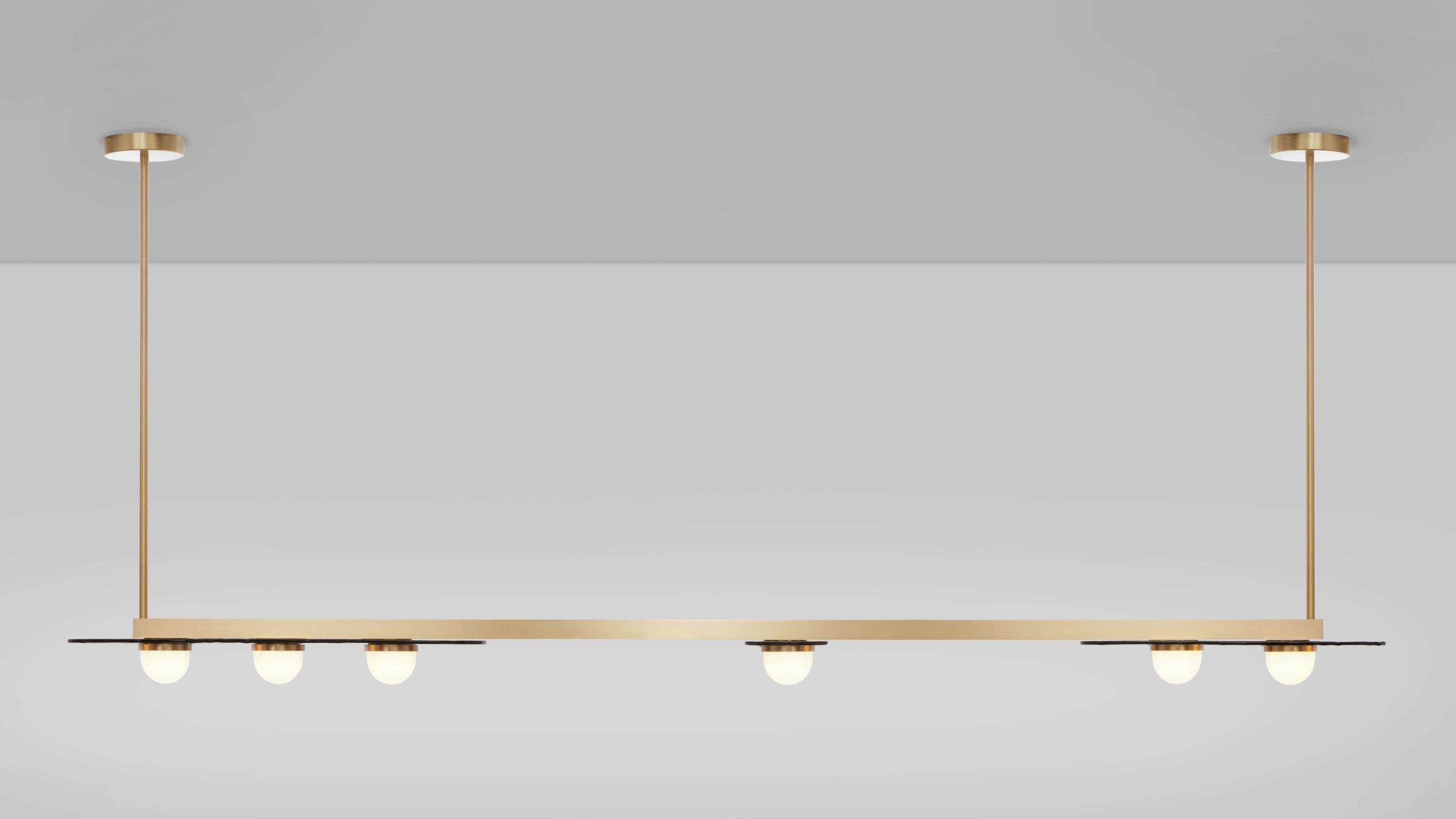 CTO Lighting - Modulo Pendant Horizontal Light - Smoked Glass with Metal Framework - EB London