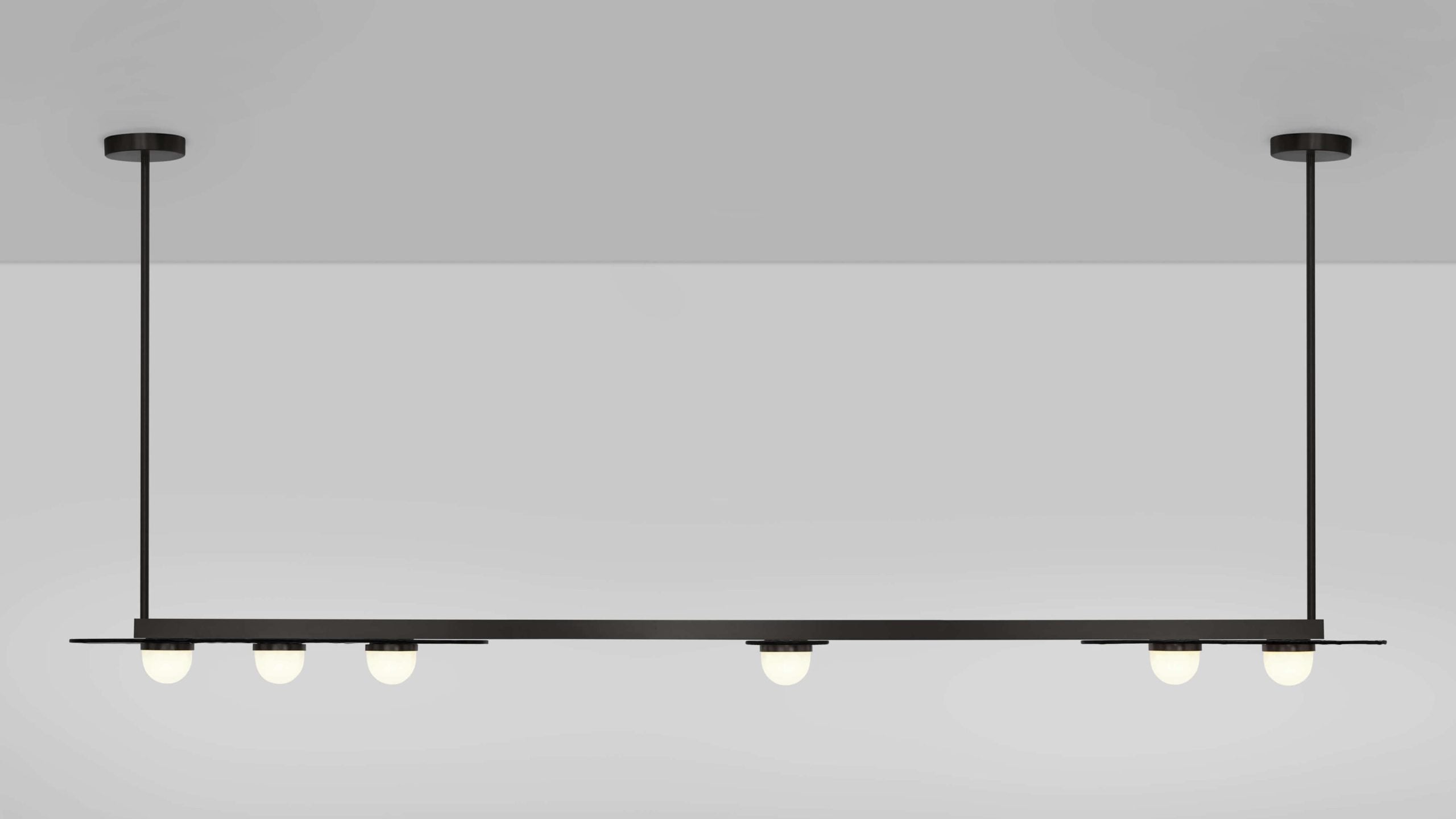 CTO Lighting - Modulo Pendant Horizontal Light - Smoked Glass with Metal Framework - EB London