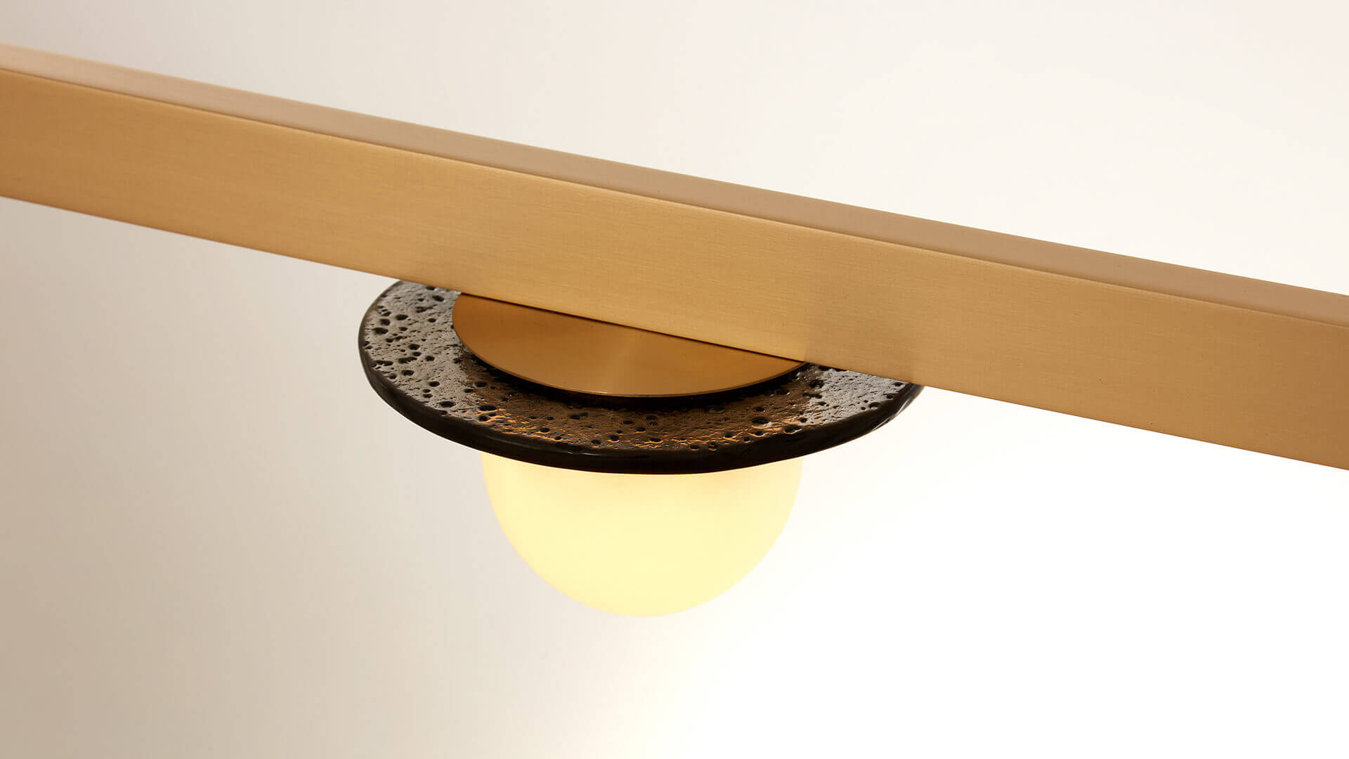 CTO Lighting - Modulo Pendant Horizontal Light - Smoked Glass with Metal Framework - EB London
