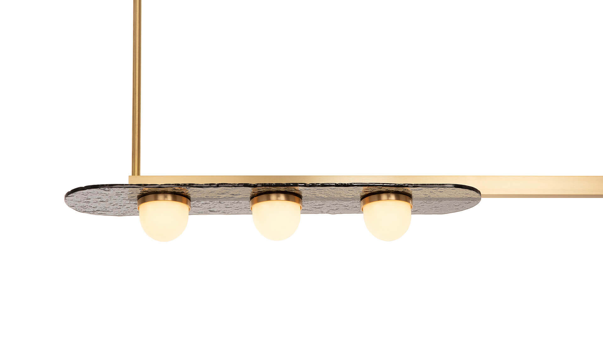 CTO Lighting - Modulo Pendant Horizontal Light - Smoked Glass with Metal Framework - EB London