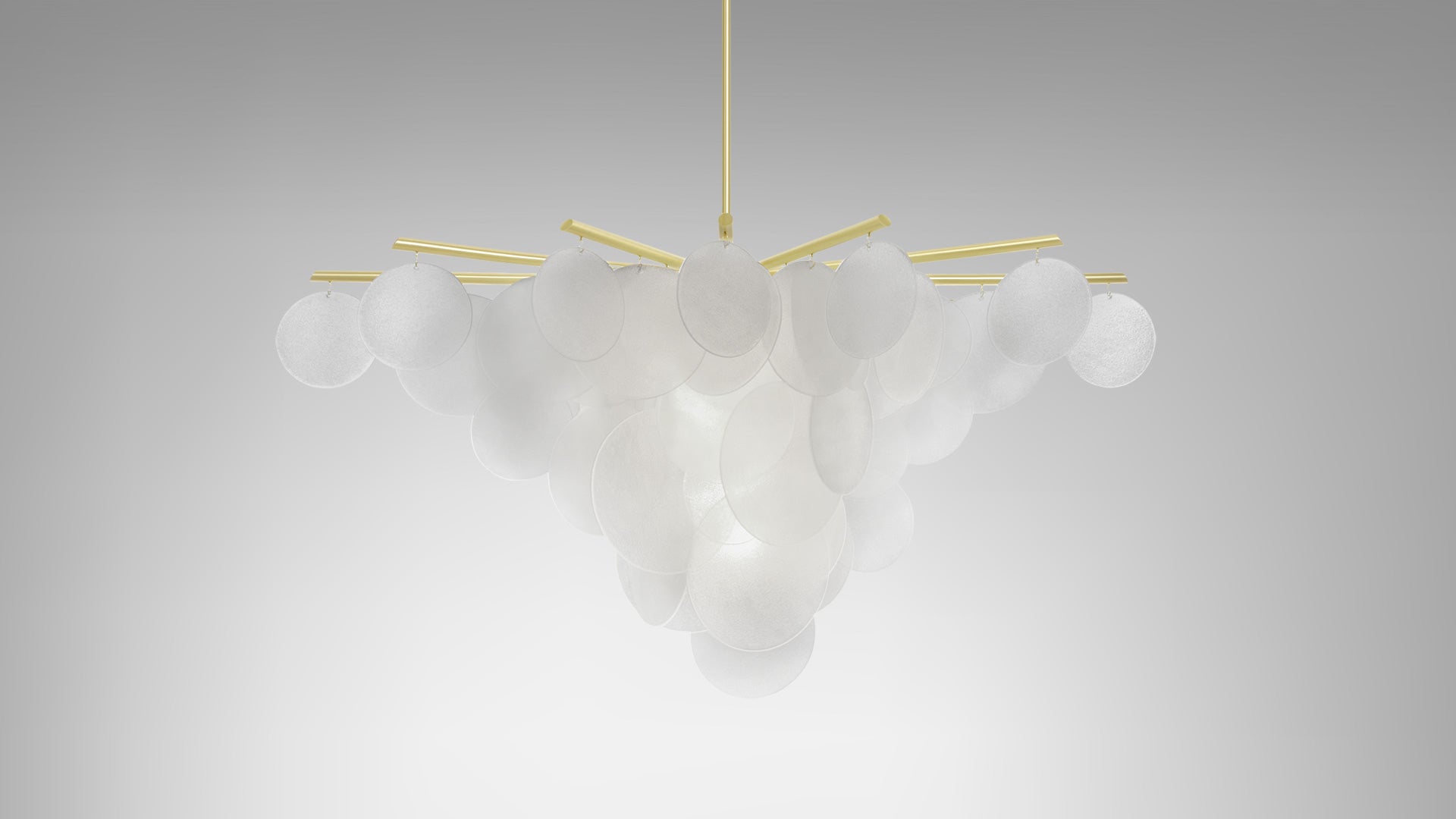 CTO Lighting - Nimbus Chandelier - Smoked Glass with Metal Framework - EB London