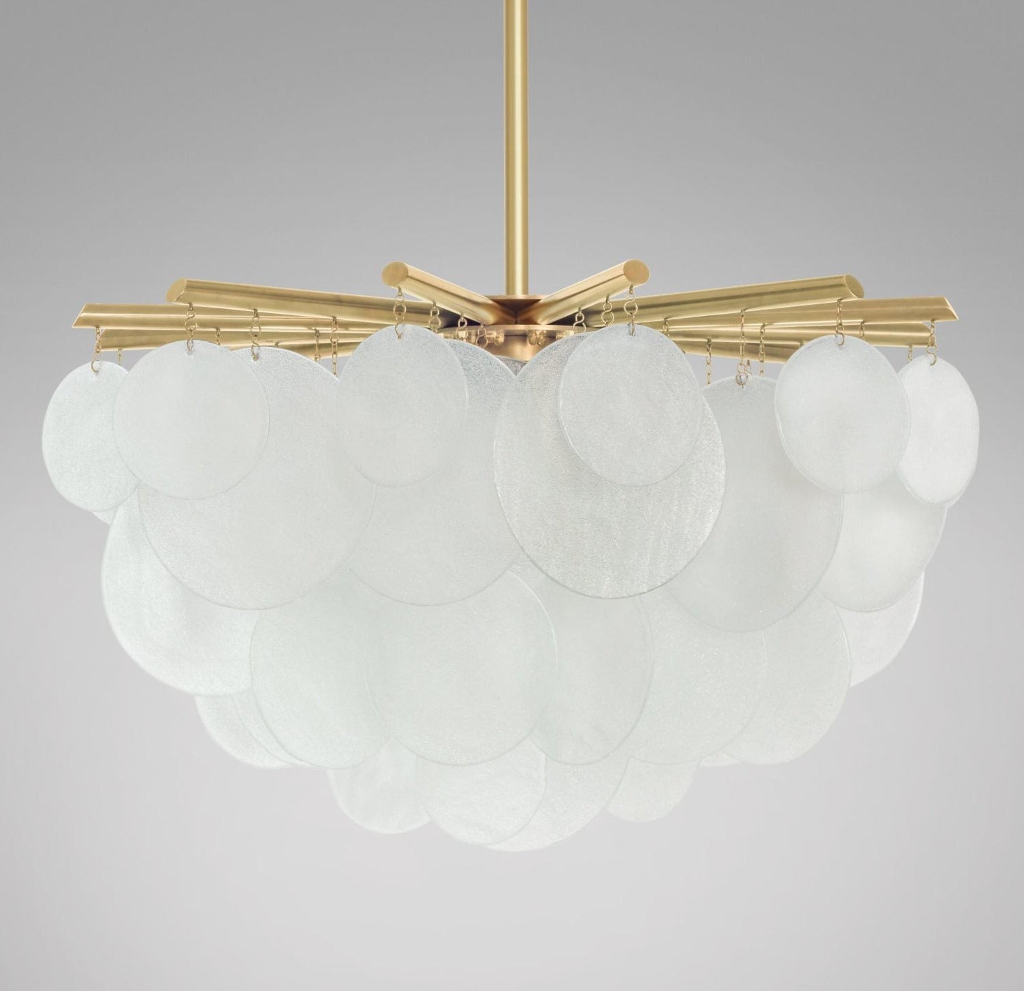 CTO Lighting - Nimbus Round Pendant Light - Hand-formed Translucent Glass with Metal Work - EB London