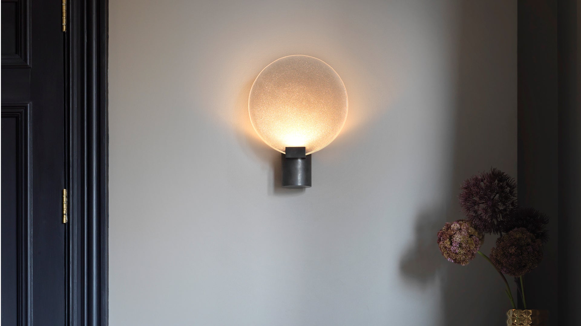 CTO Lighting - Nimbus Wall Light - Fritted Glass with Metal Framework - EB London