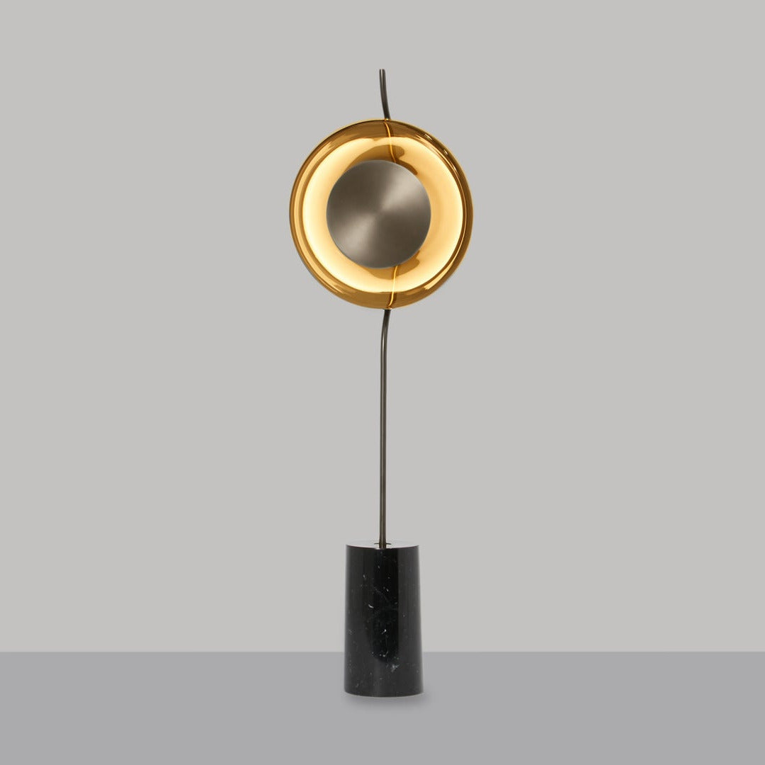 CTO Lighting - Pendulum Floor Light - Hand-Blown Glass Shade with Satin Brass and Bronze - EB London