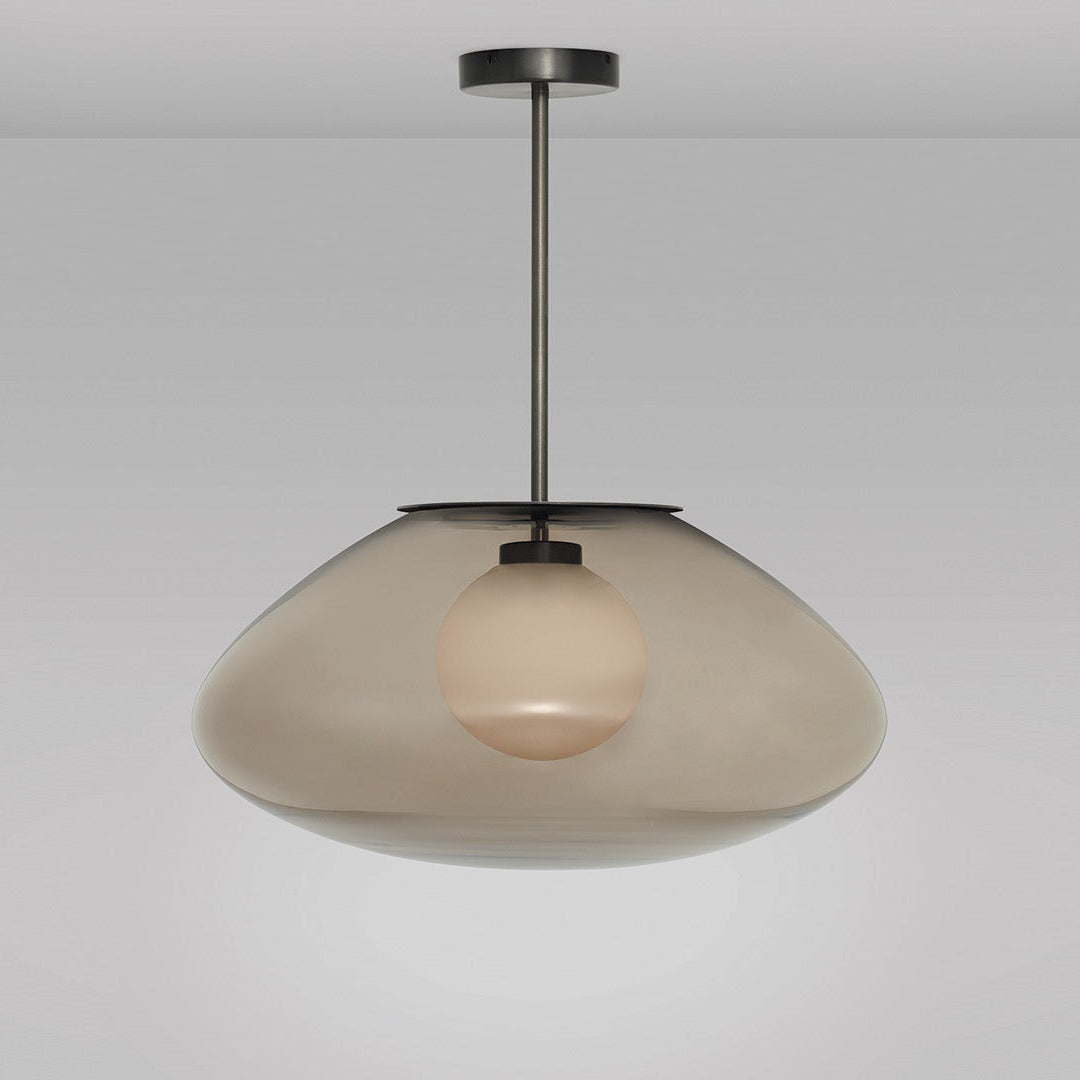 CTO Lighting - Petra Pendant Light - Layered Glass with Satin Brass and Bronze - EB London
