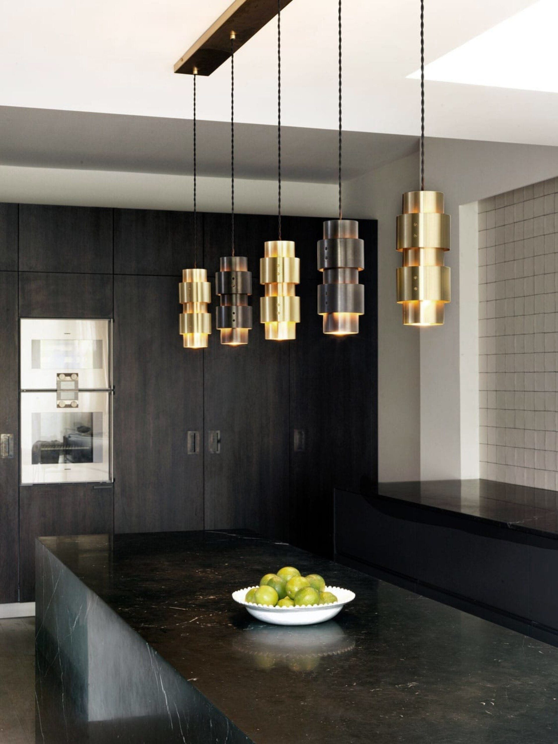 CTO Lighting - Ring Cluster Pendant Light - Satin Brass and Bronze - EB London
