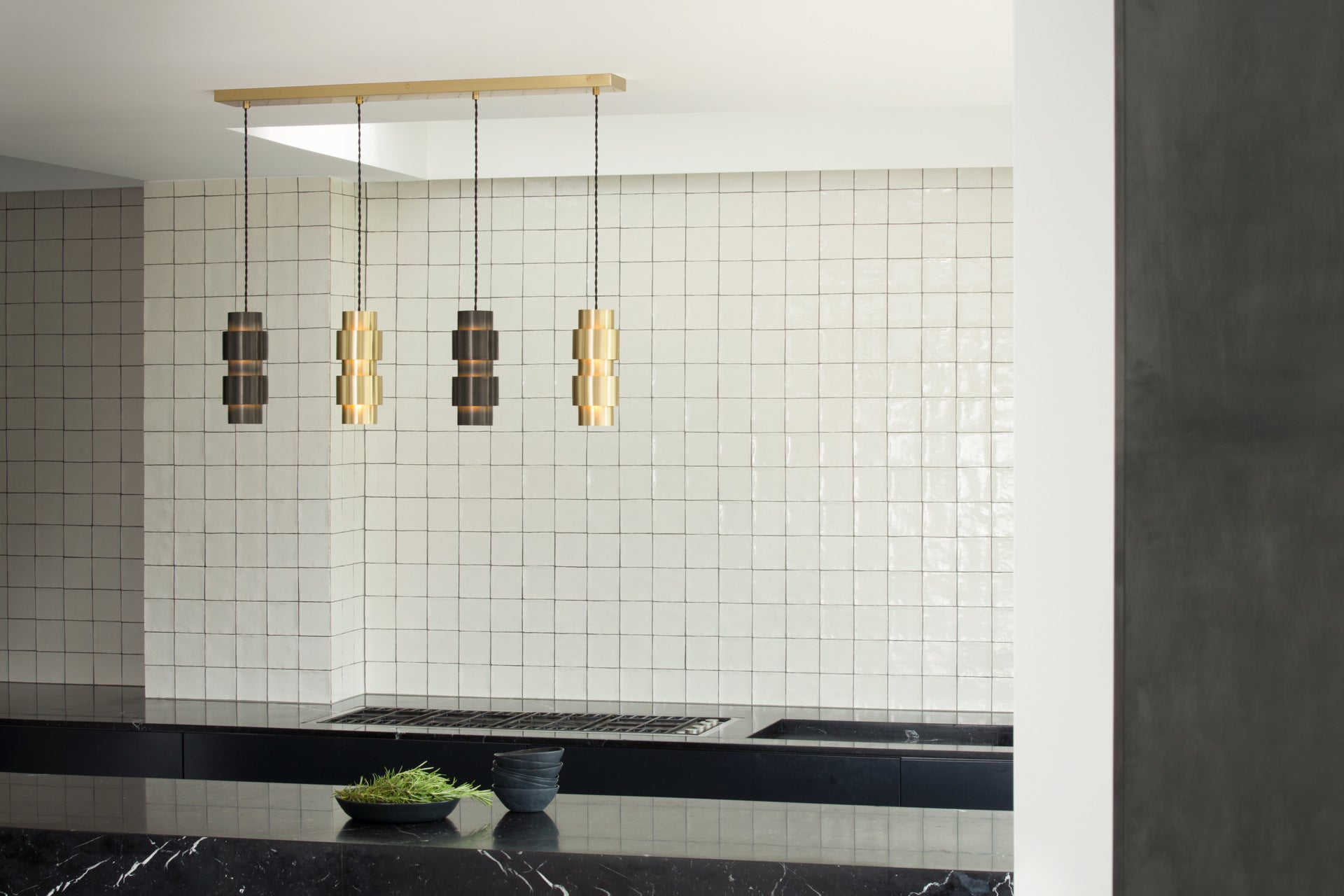 CTO Lighting - Ring Cluster Pendant Light - Satin Brass and Bronze - EB London