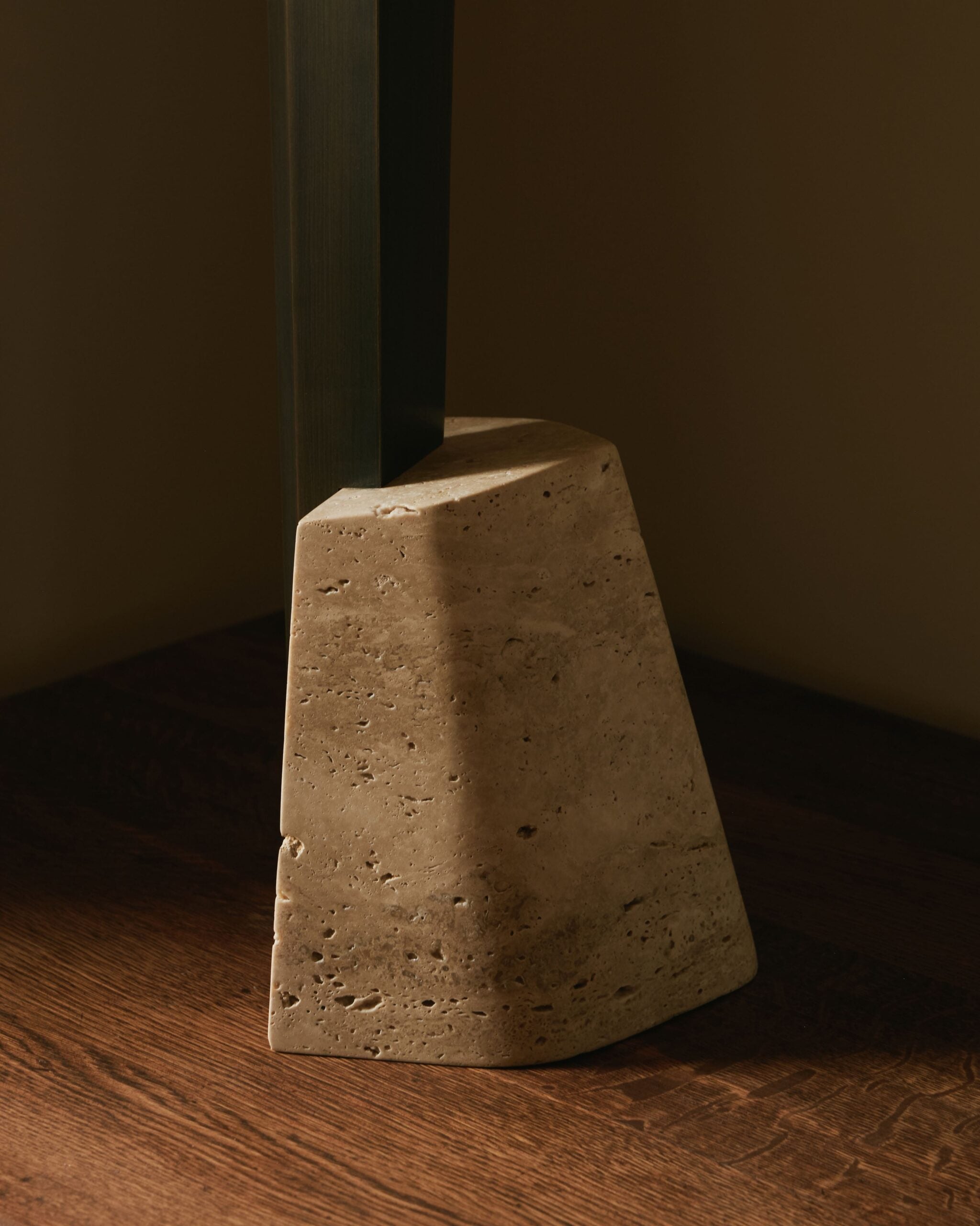 CTO Lighting - Roc Table Light - Travertine with Antique Bronze - EB London