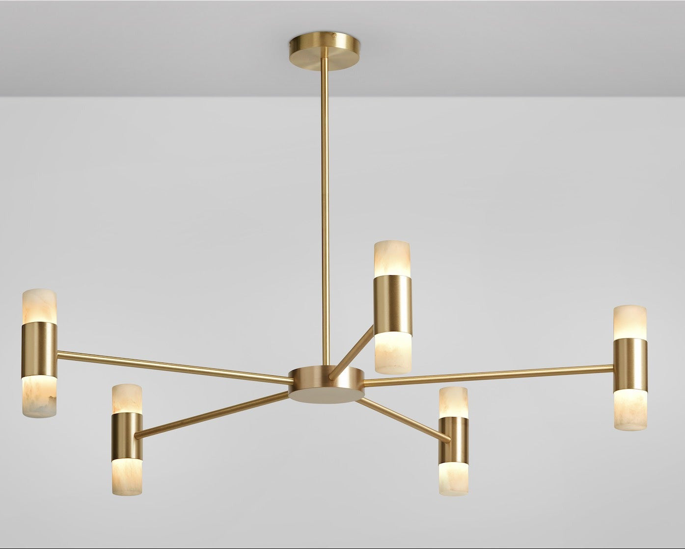 CTO Lighting - Roma Pendant Light - Alabaster with Bronze or Satin Brass - EB London