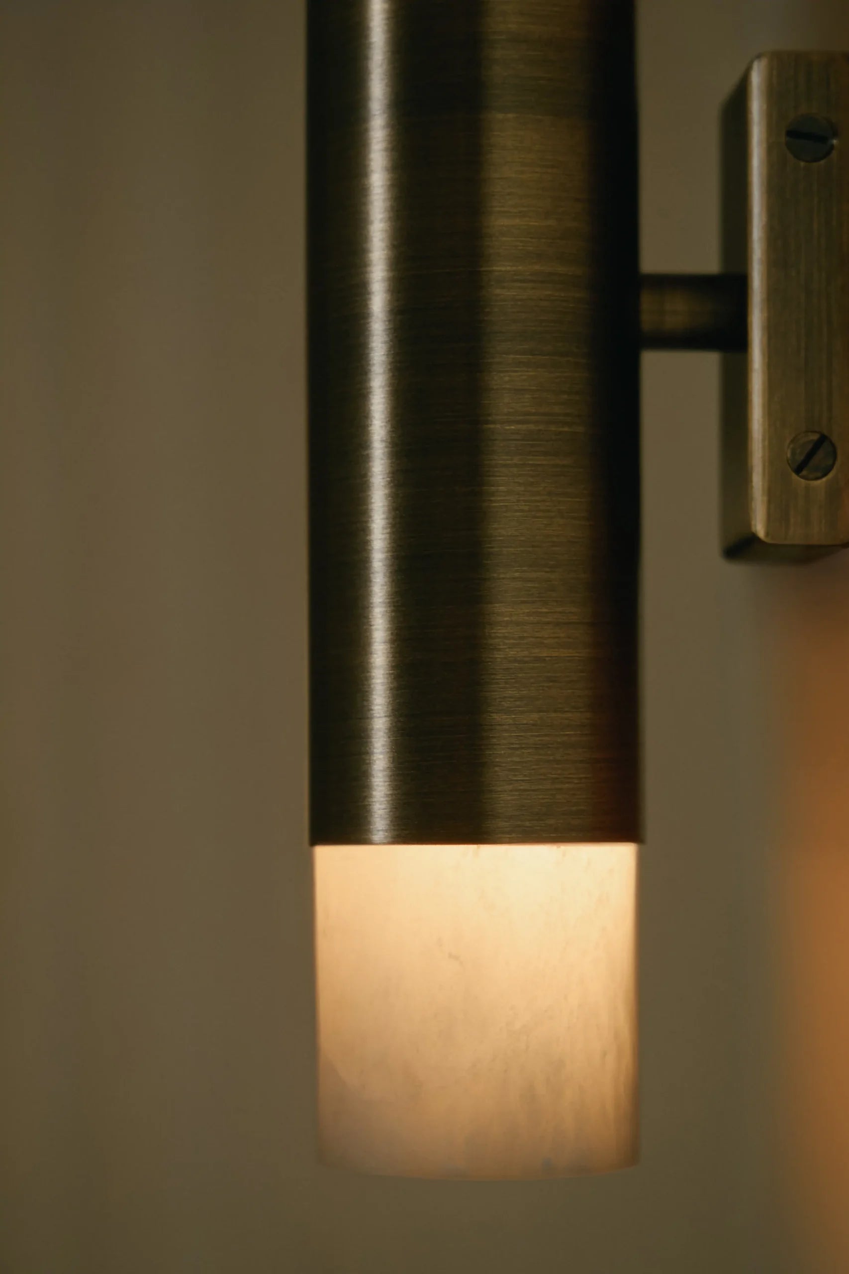 CTO Lighting - Roma Wall Tall Light - Honed Alabaster with Bronze and Satin Brass - EB London