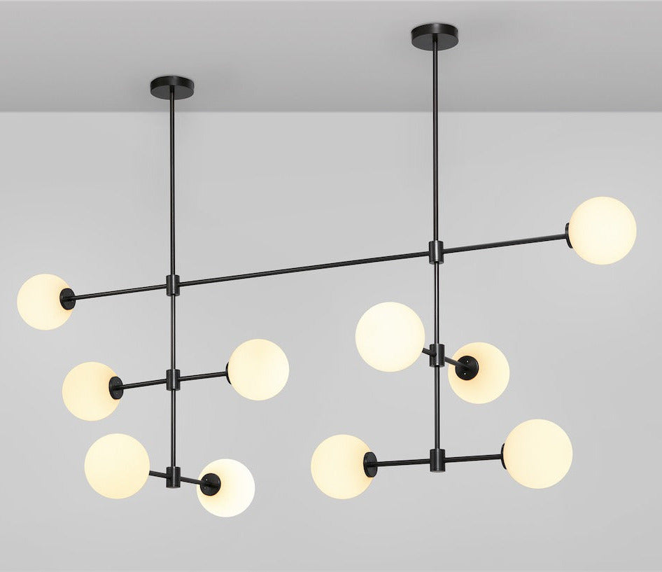 CTO Lighting - Trevi Multi Pendant Light - Satin Brass and Bronze or Antique Bronze - EB London