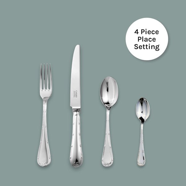English Reed & Ribbon 4 Piece Place Setting - Carrs Silver - EB London