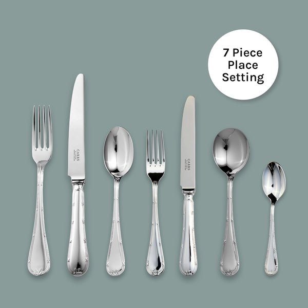 English Reed & Ribbon 7 Piece Place Setting - Carrs Sliver - EB London