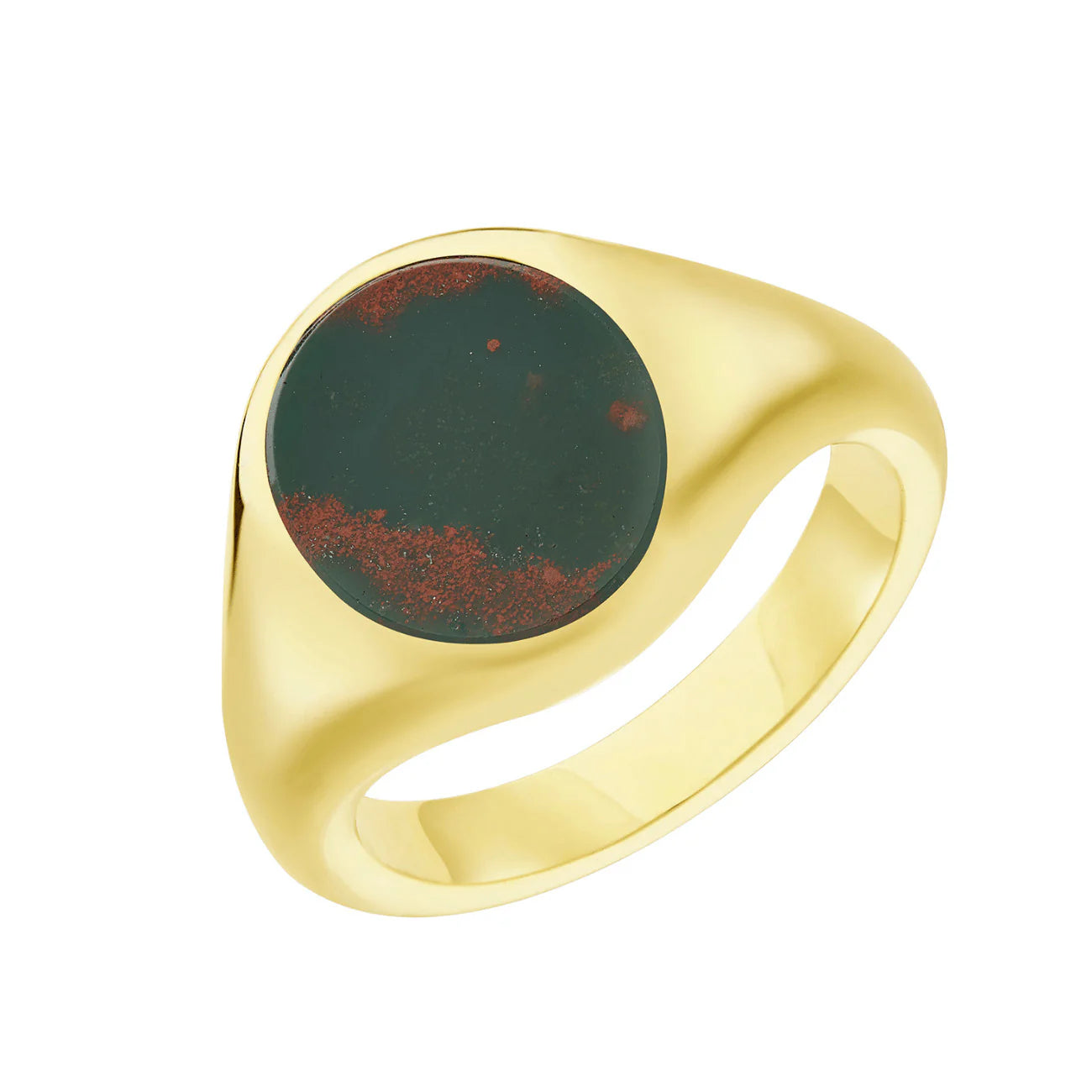 9ct 18ct yellow gold bloodstone signet ring 12x10mm by Deakin & Francis at EB London