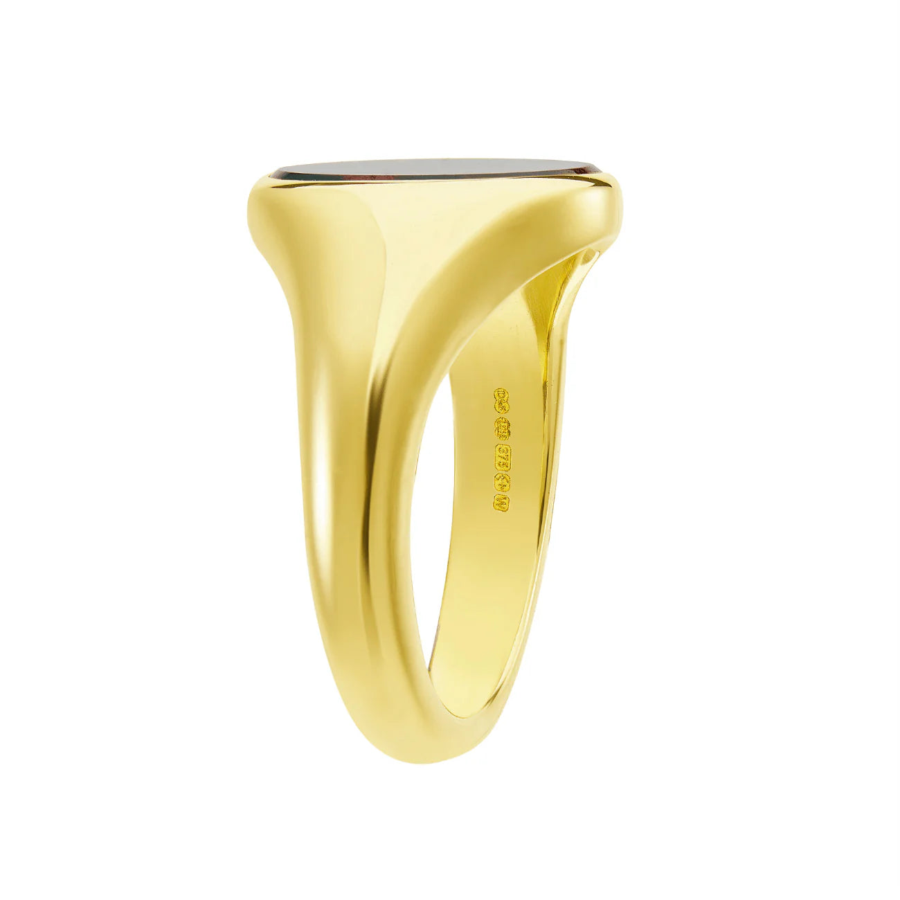 yellow gold bloodstone signet ring 12x10mm by Deakin & Francis at EB London