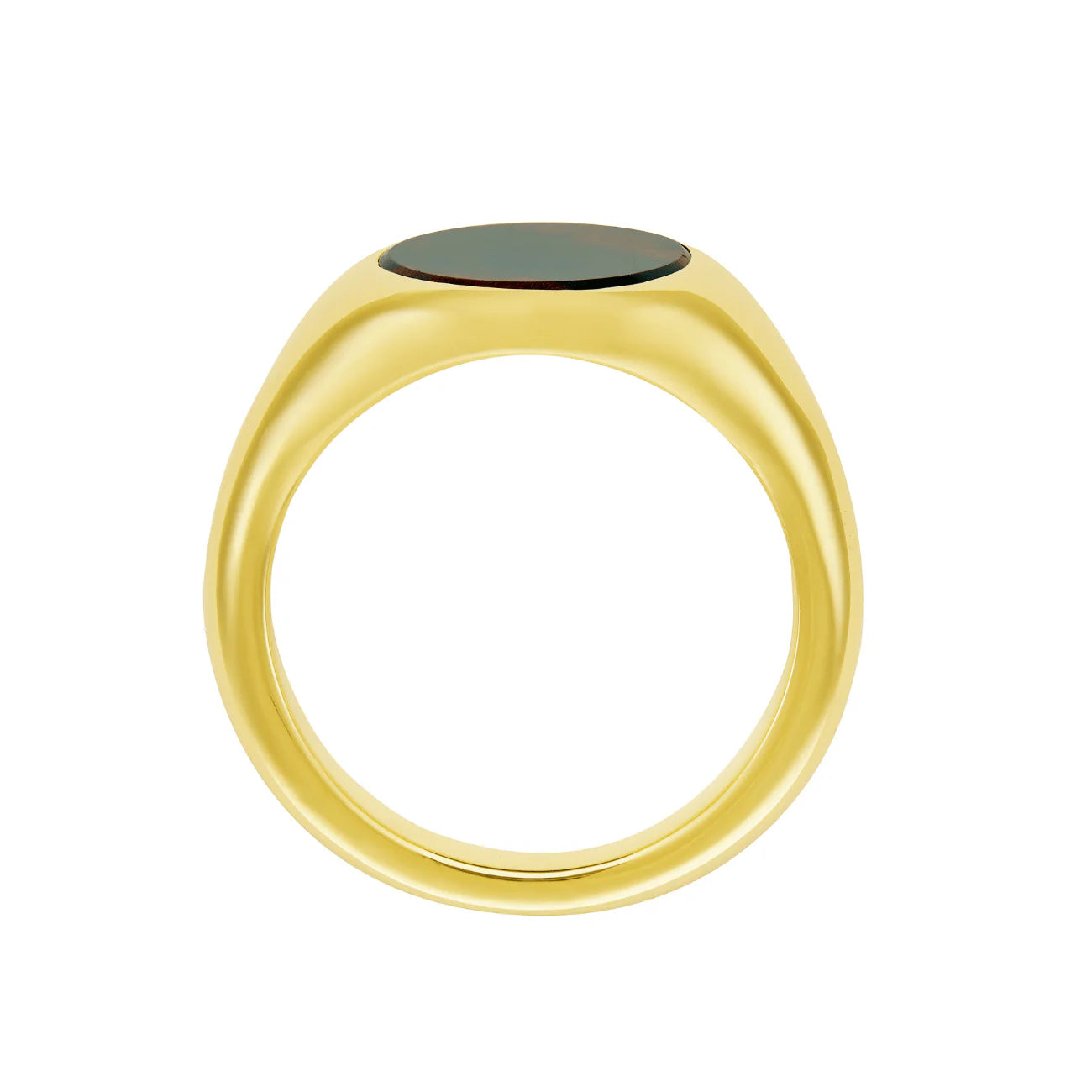 18ct yellow gold bloodstone signet ring 12x10mm by Deakin & Francis at EB London