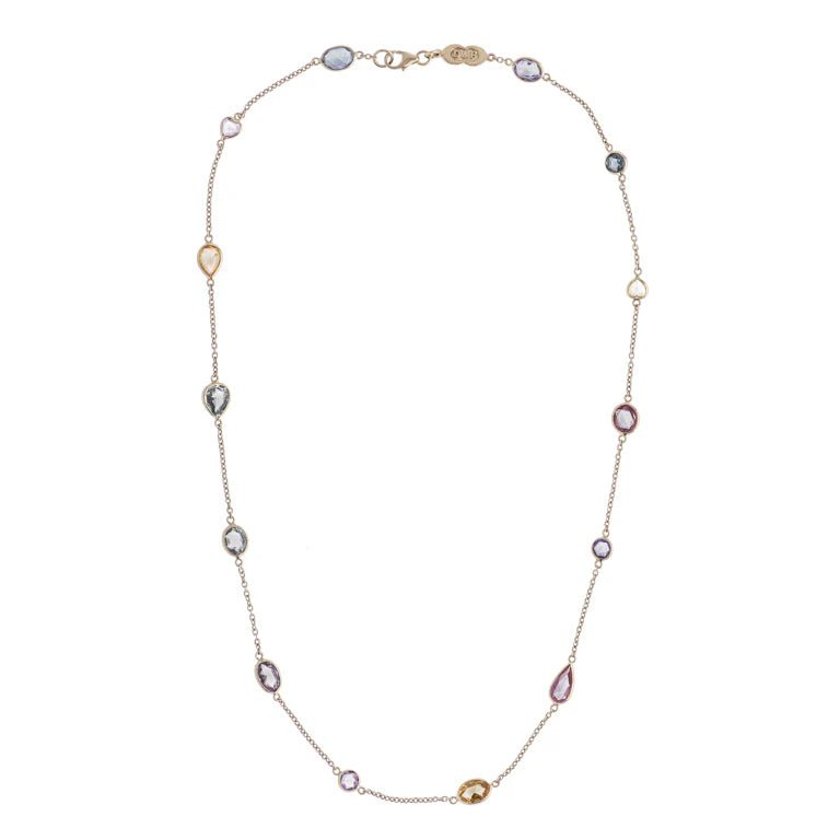 Gold Fancy Colour And Shape Sapphire Spectacle Necklace – Deakin & Francis - EB London