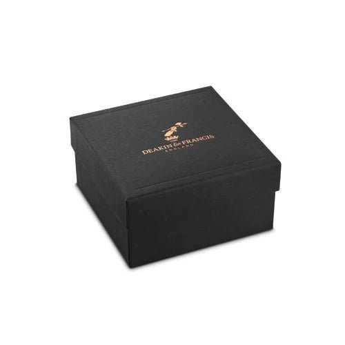 Gold Plated Sterling Silver Skull Cufflinks with Diamond Eyes - Deakin & Francis - EB London