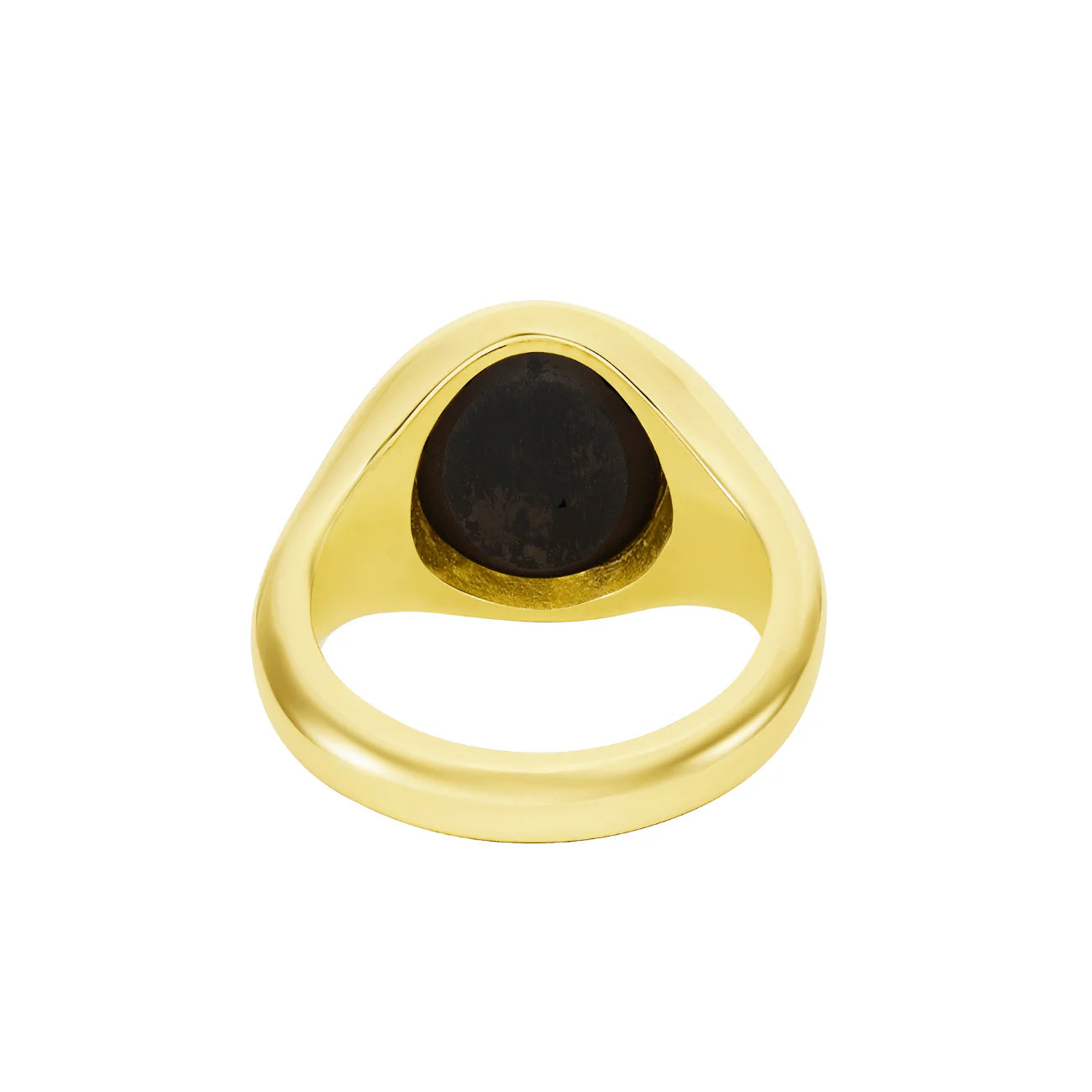 yellow gold sardonyx signet ring 12x10mm by Deakin & Francis at EB London