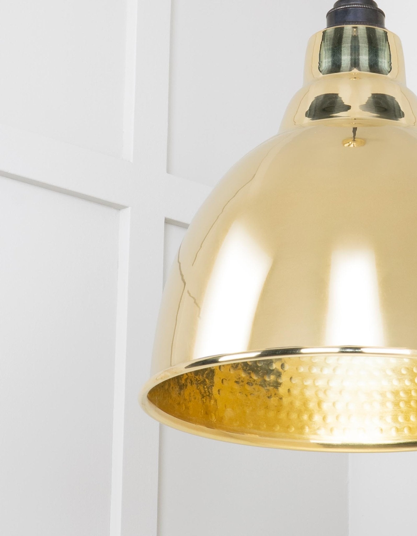 Hammered Brass Brindley Cluster Pendant |Bare - From the Anvil - EB London