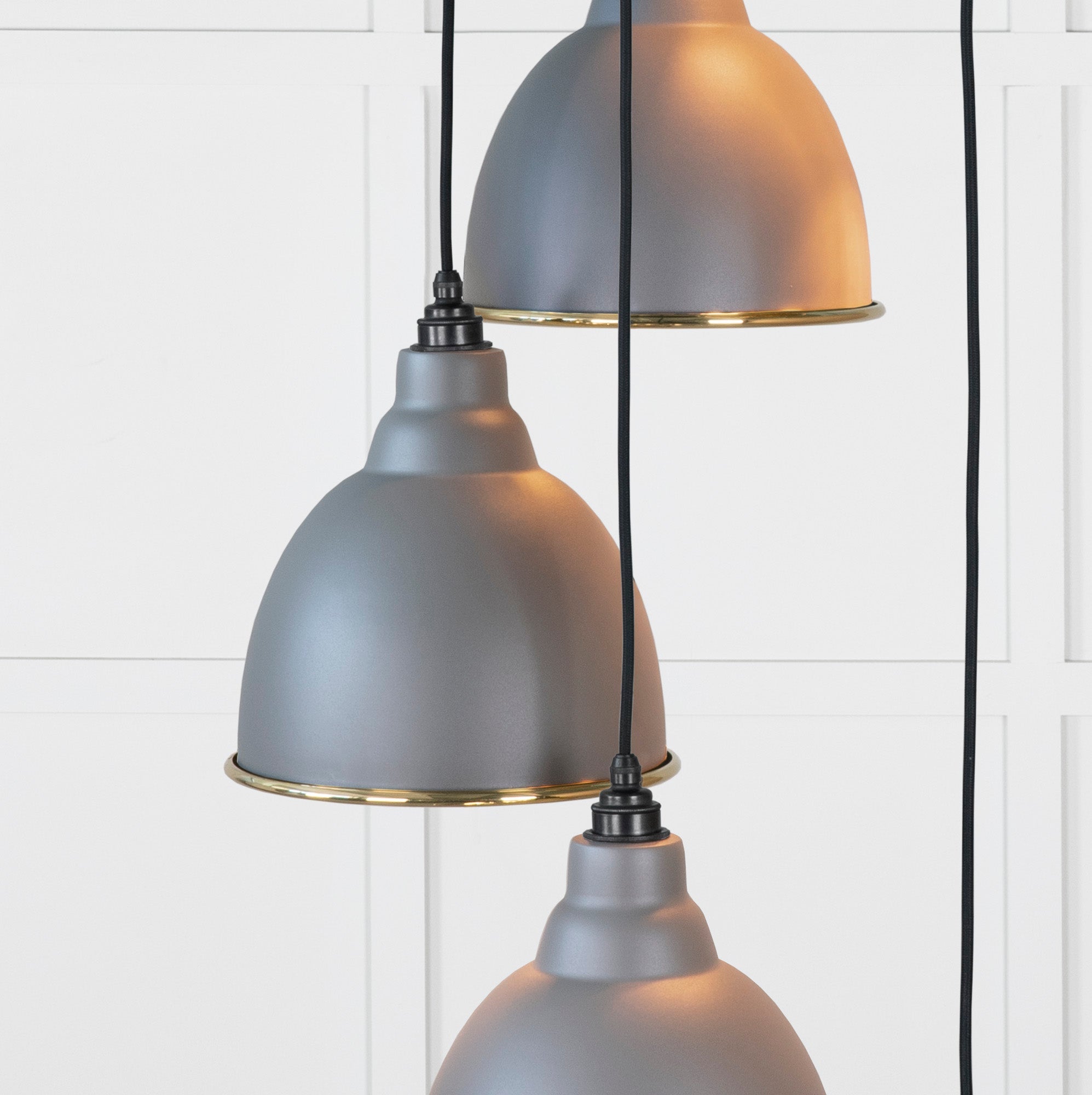Hammered Brass Brindley Cluster Pendant | Bluff - From the Anvil - EB London