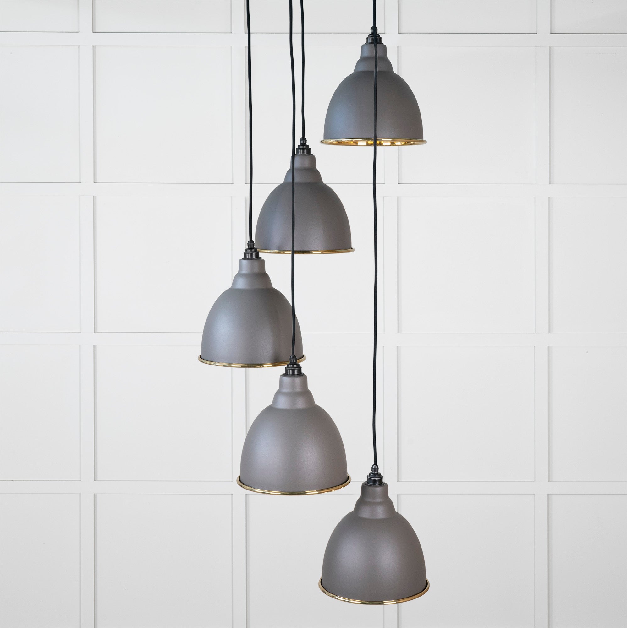 Hammered Brass Brindley Cluster Pendant | Bluff - From the Anvil - EB London
