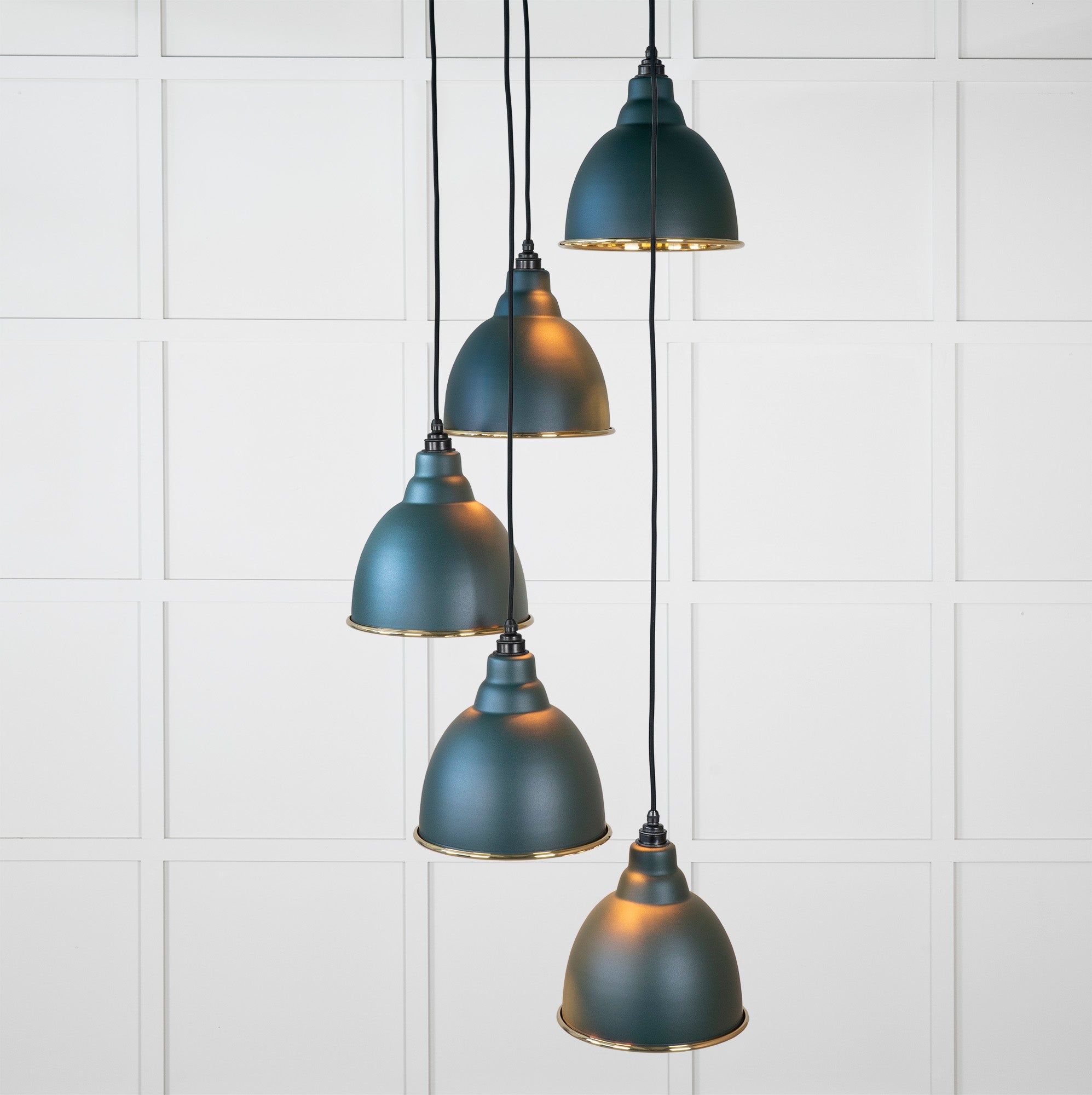 Hammered Brass Brindley Cluster Pendant | Dingle - From the Anvil - EB London