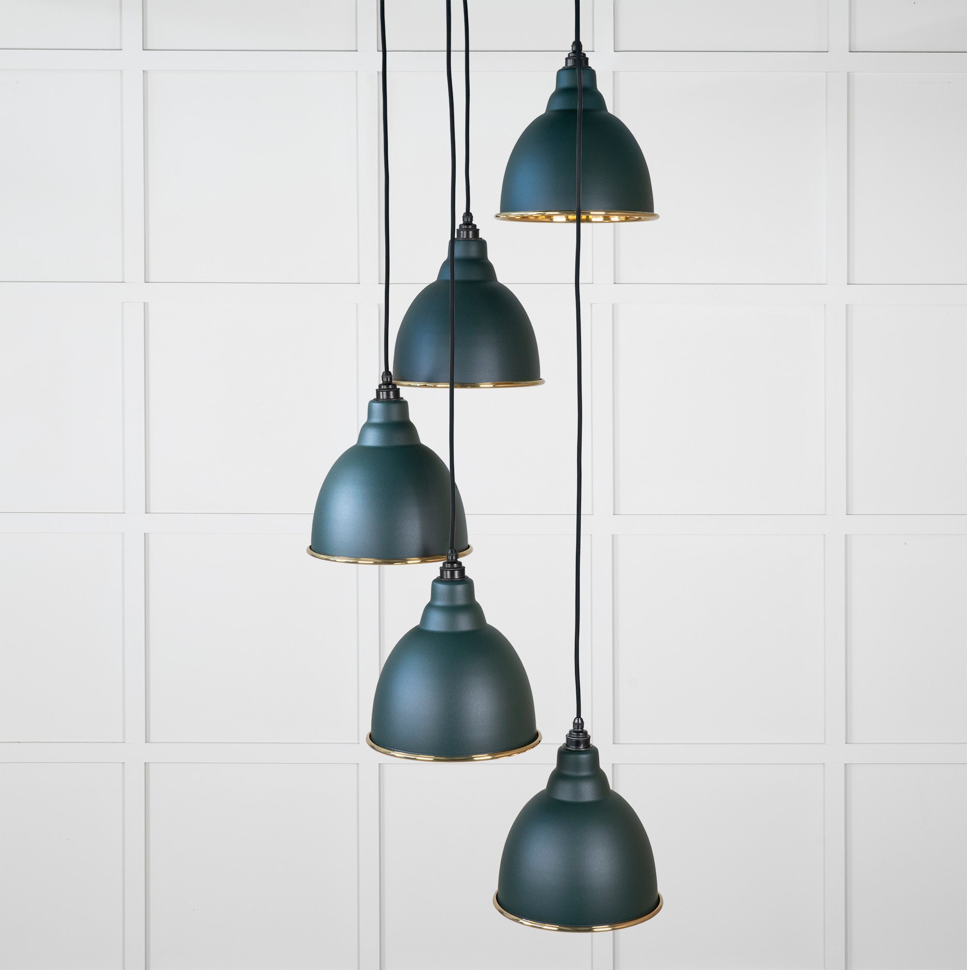Hammered Brass Brindley Cluster Pendant | Dingle - From the Anvil - EB London