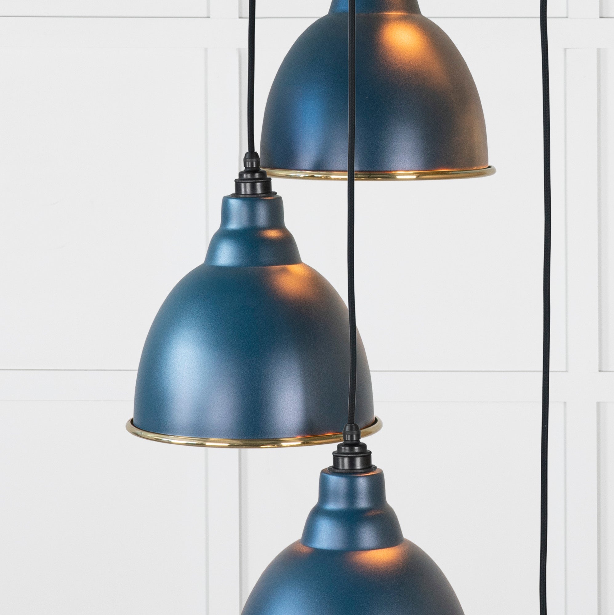 Hammered Brass Brindley Cluster Pendant | Dusk - From the Anvil - EB London